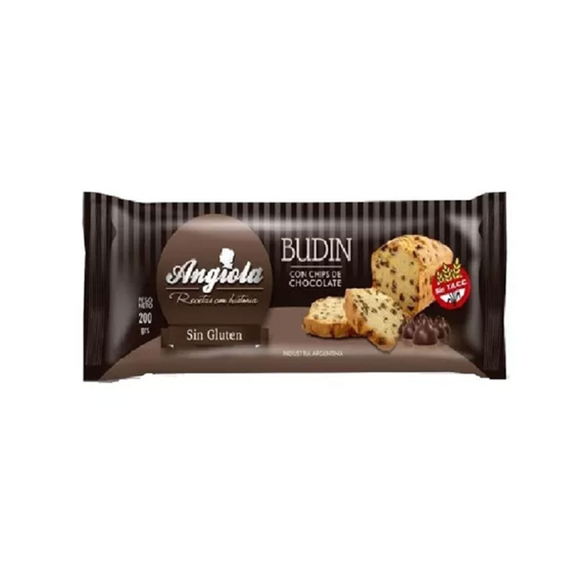 Budín sin tacc con chips Angiola 200 grs