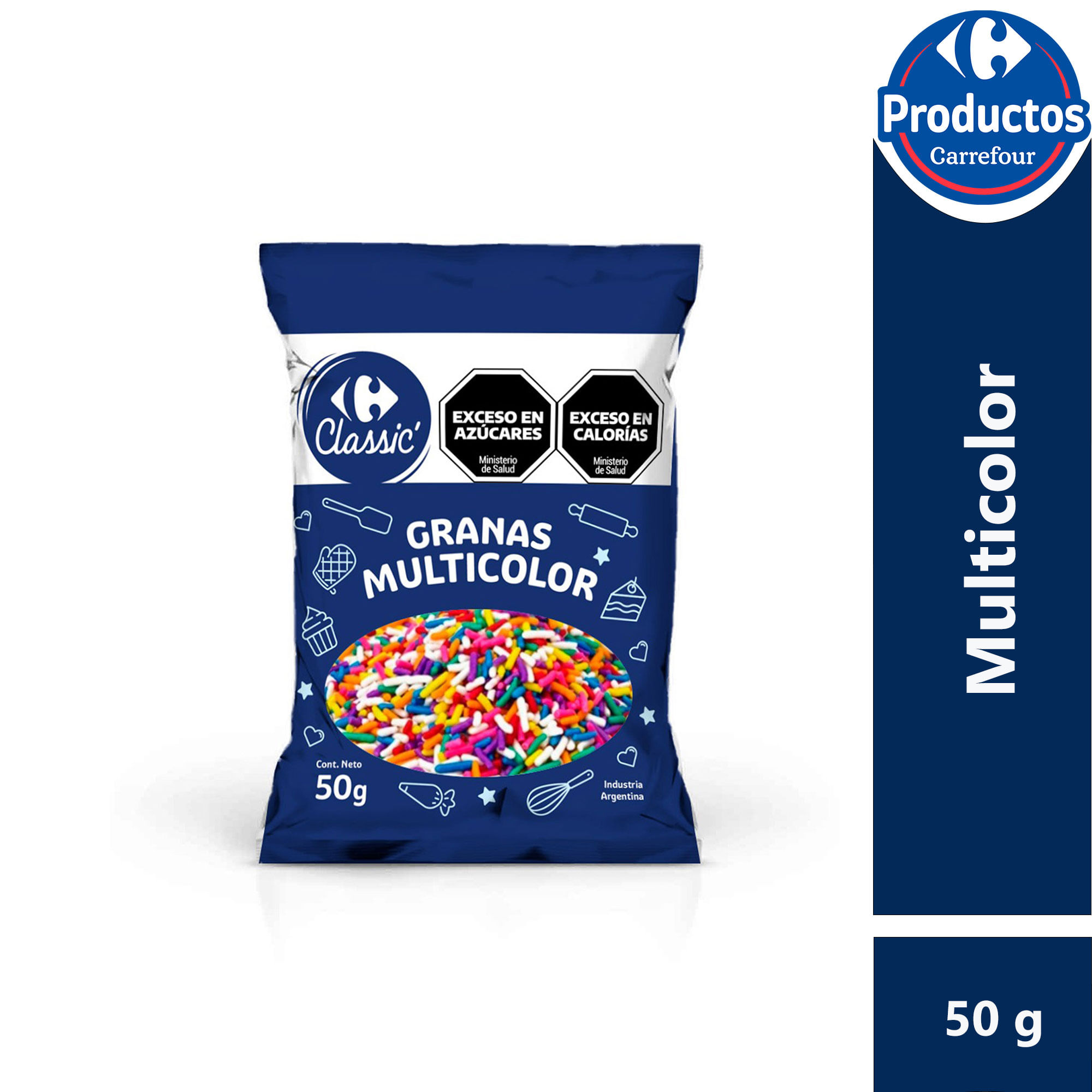 Granas multicolor Carrefour Classic 50 g.
