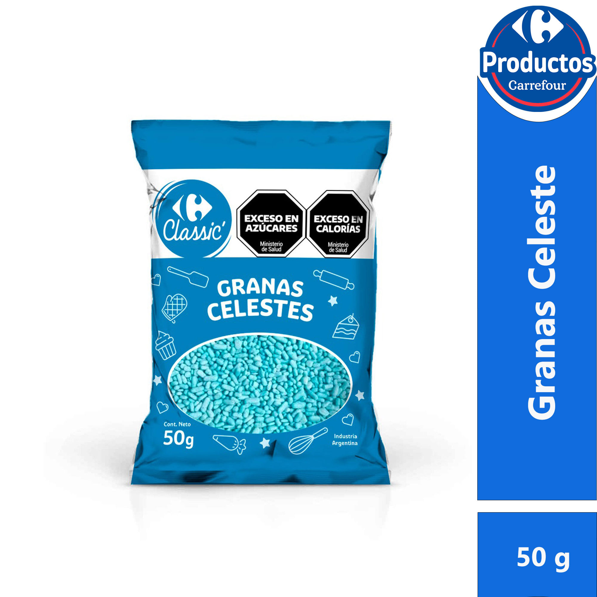 Granas celeste Carrefour Classic 50 g.