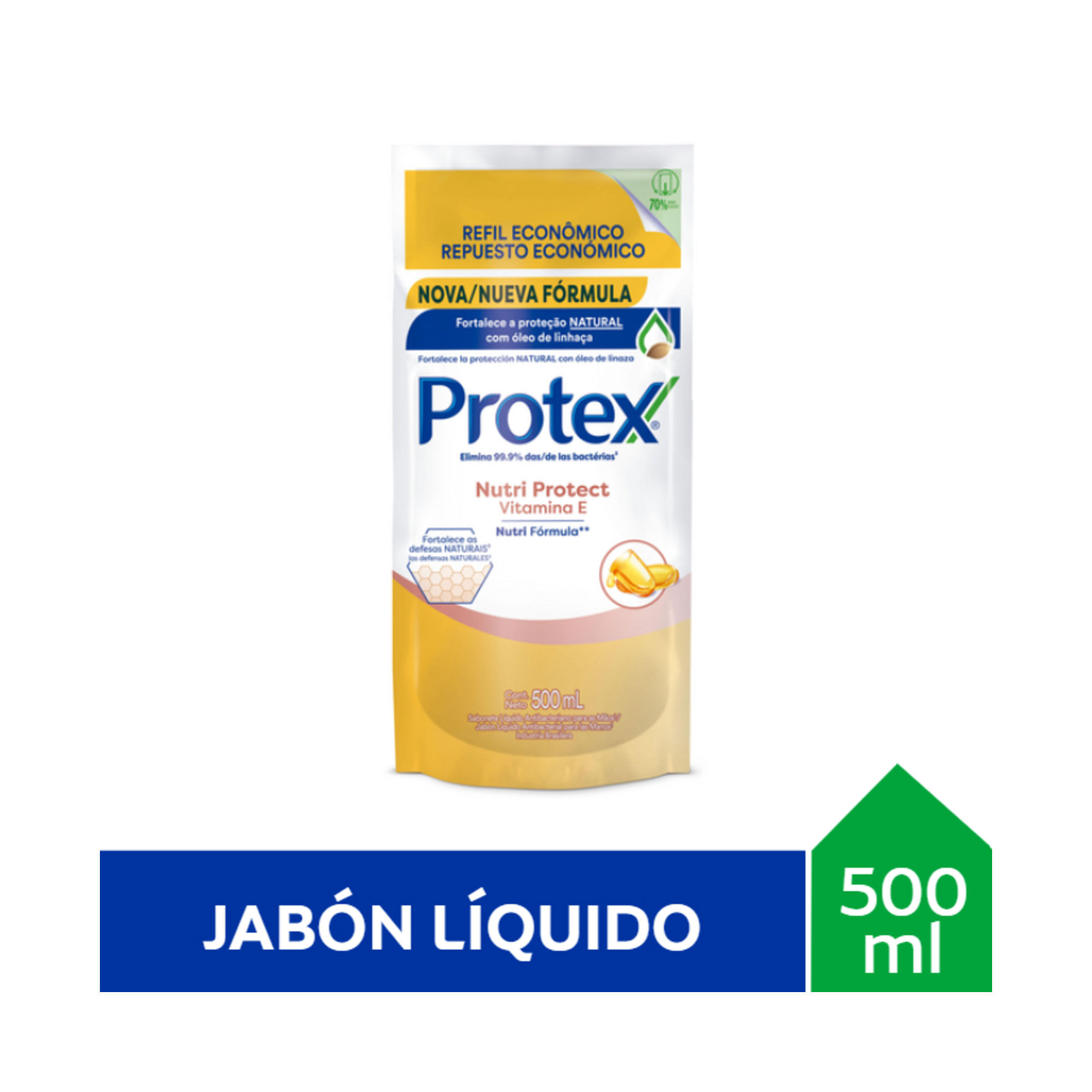 Jabón líquido Protex Vitamina E doypack 500 ml