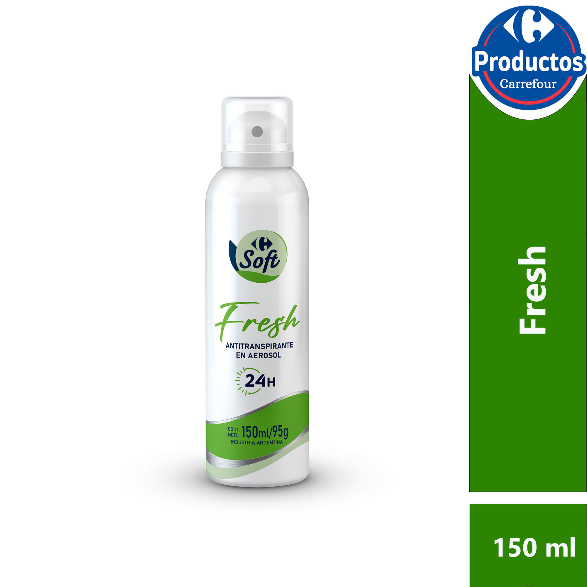 Antitranspirante fresh Carrefour Soft 150 cc.
