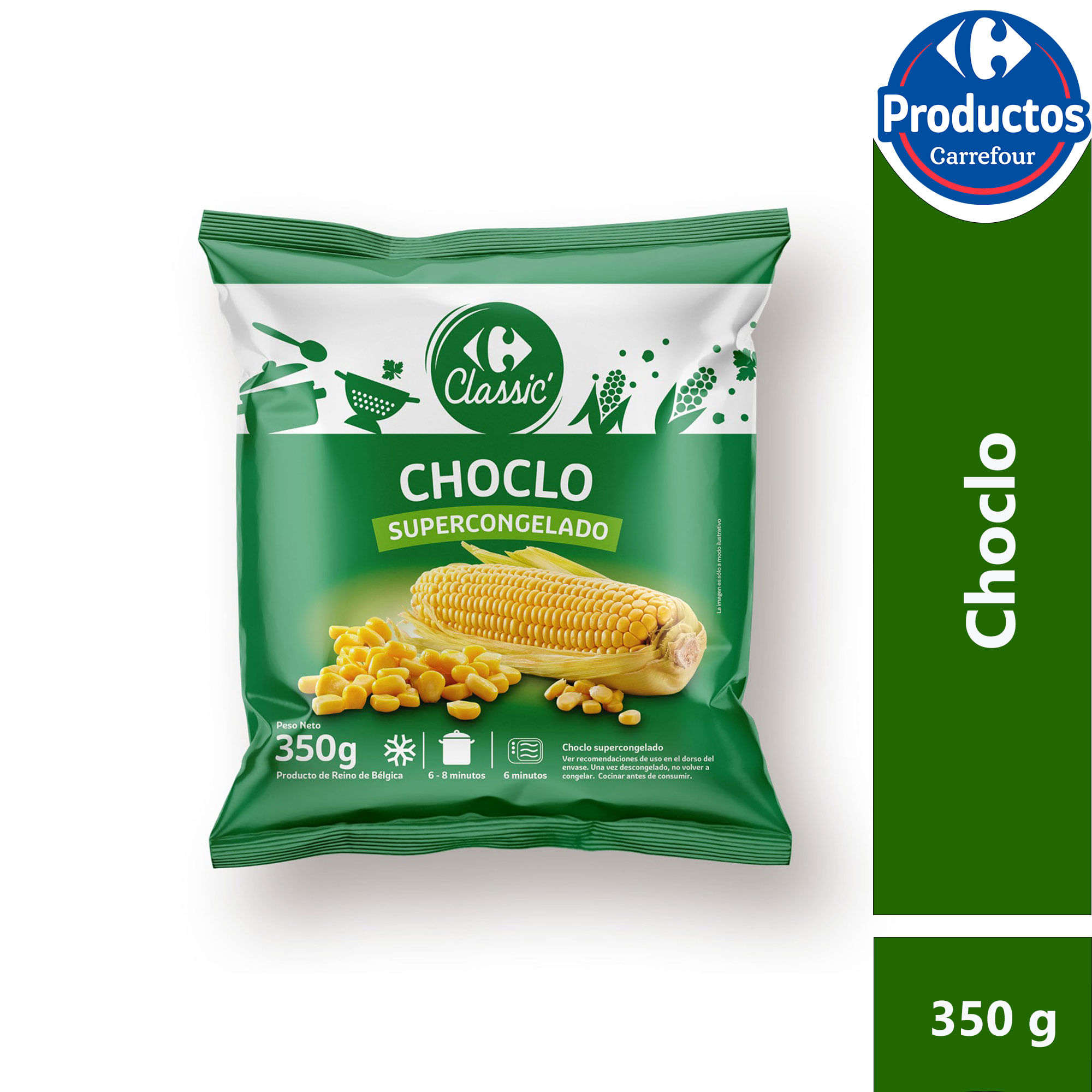 Choclo congelado Carrefour Classic 350 g.