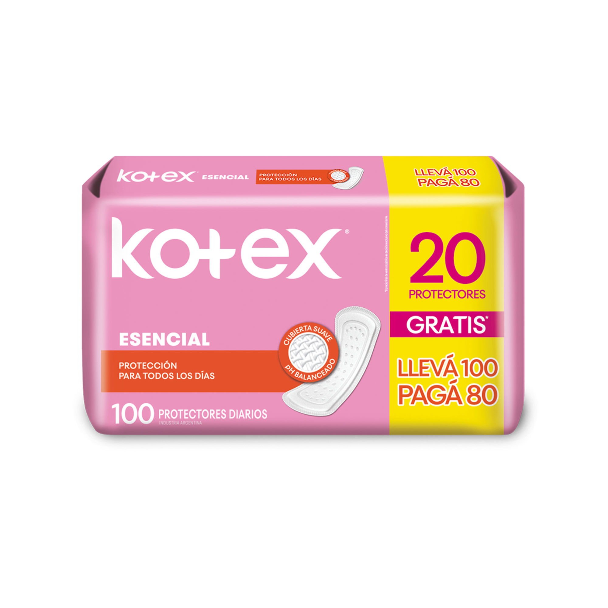Protector diario Kotex Esencial 100 uni