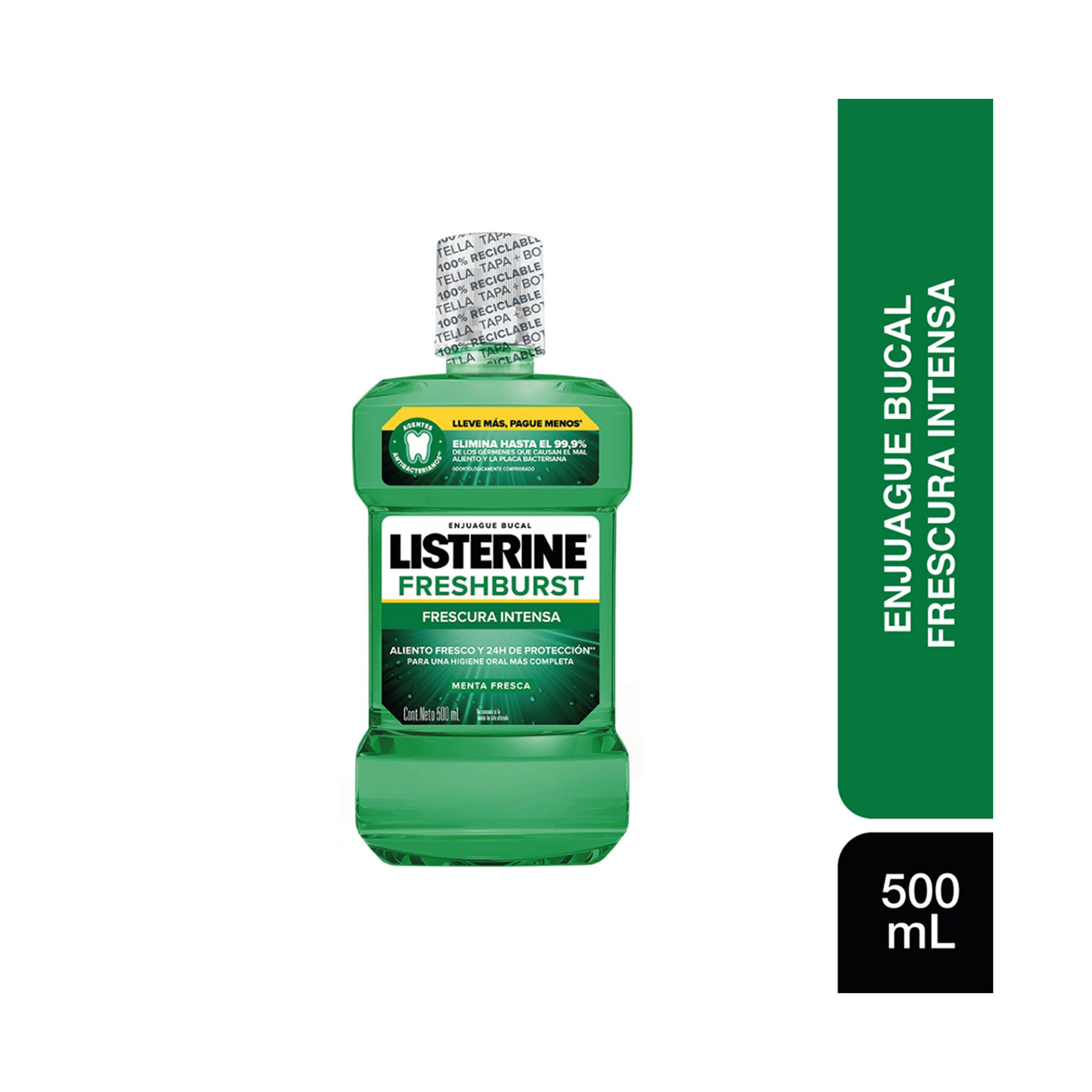 Enjuague Bucal Listerine freshburst Frescura Intensa 500ml