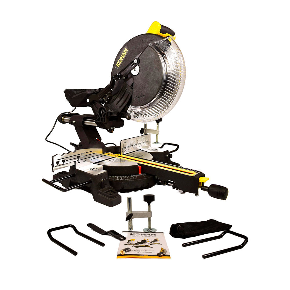 Sierra ingletadora Konan de 12" 300mm 2100w Telesc. Láser