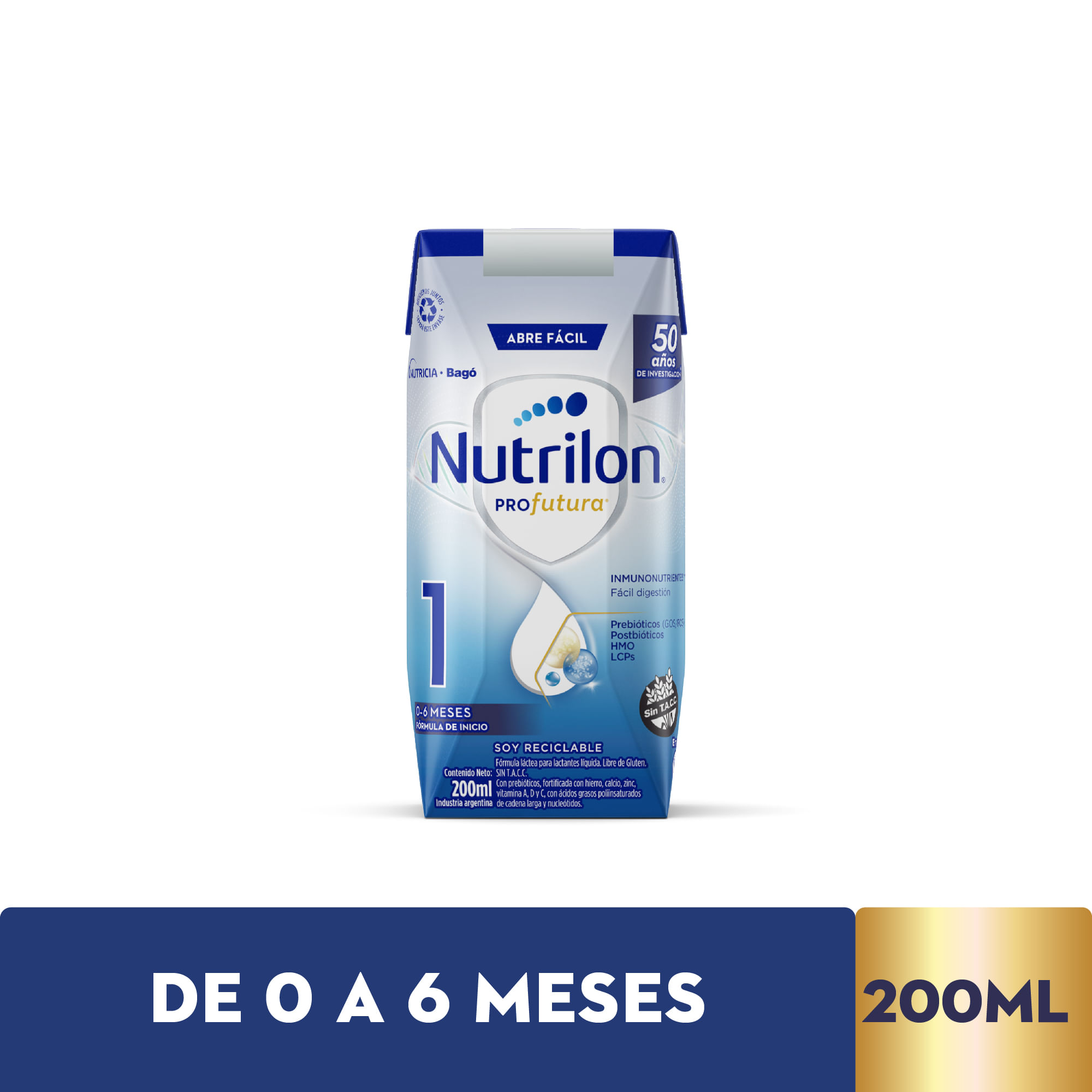 Leche infantil Nutrilon profutura Etapa 1 brick 200 ml