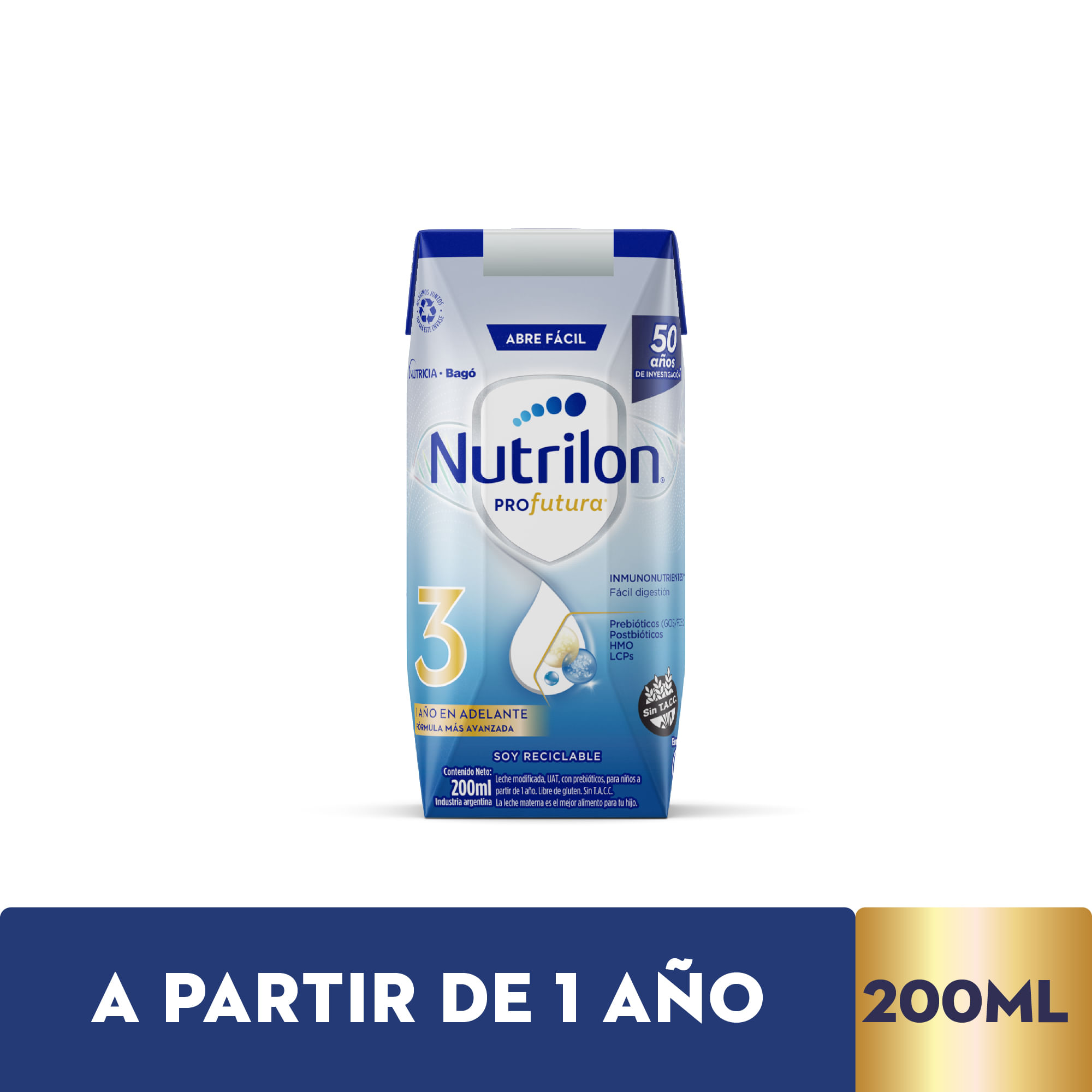 Leche infantil Nutrilon profutura Etapa 3 brick 200 ml