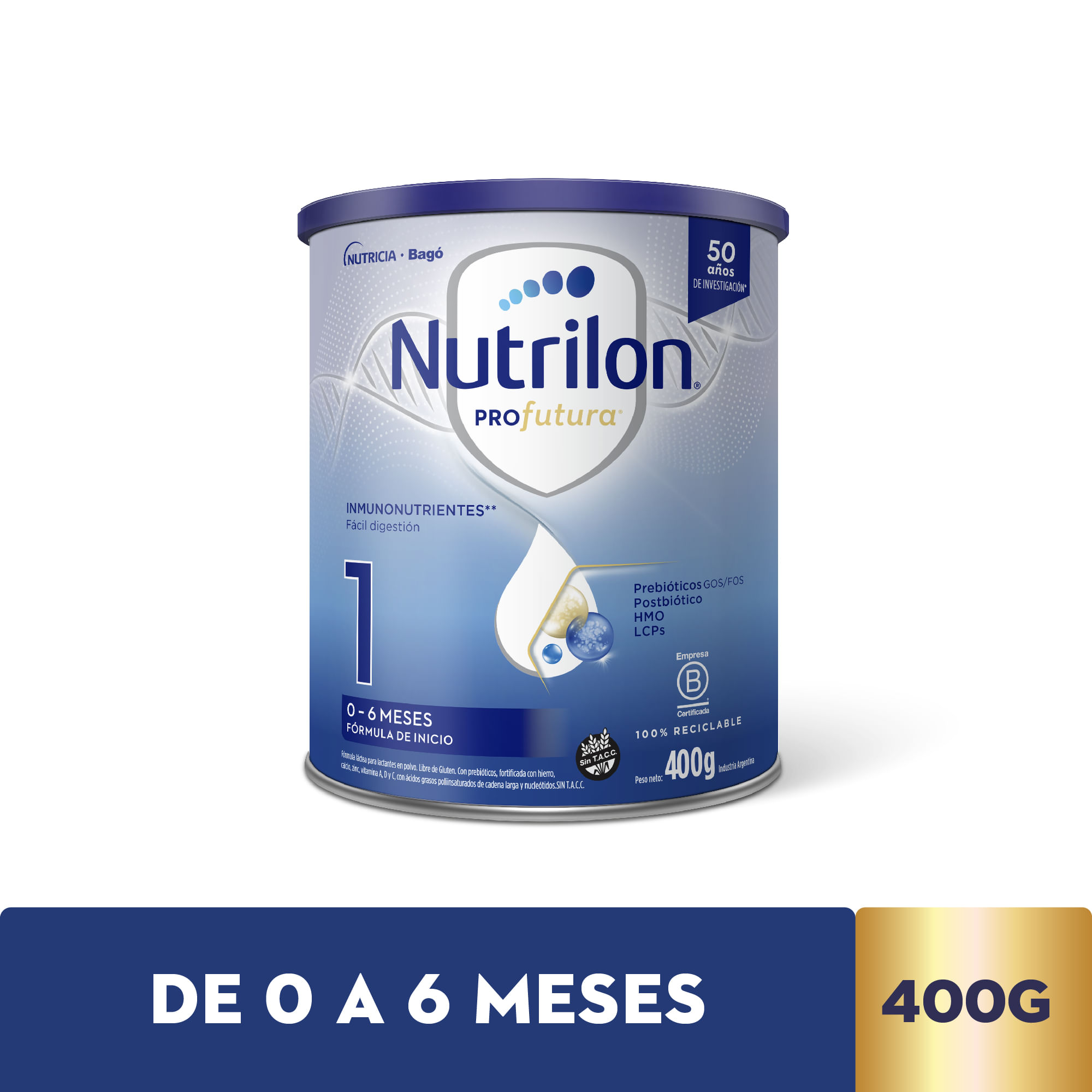 Leche infantil Nutrilon profutura Etapa 1 lata 800 grs