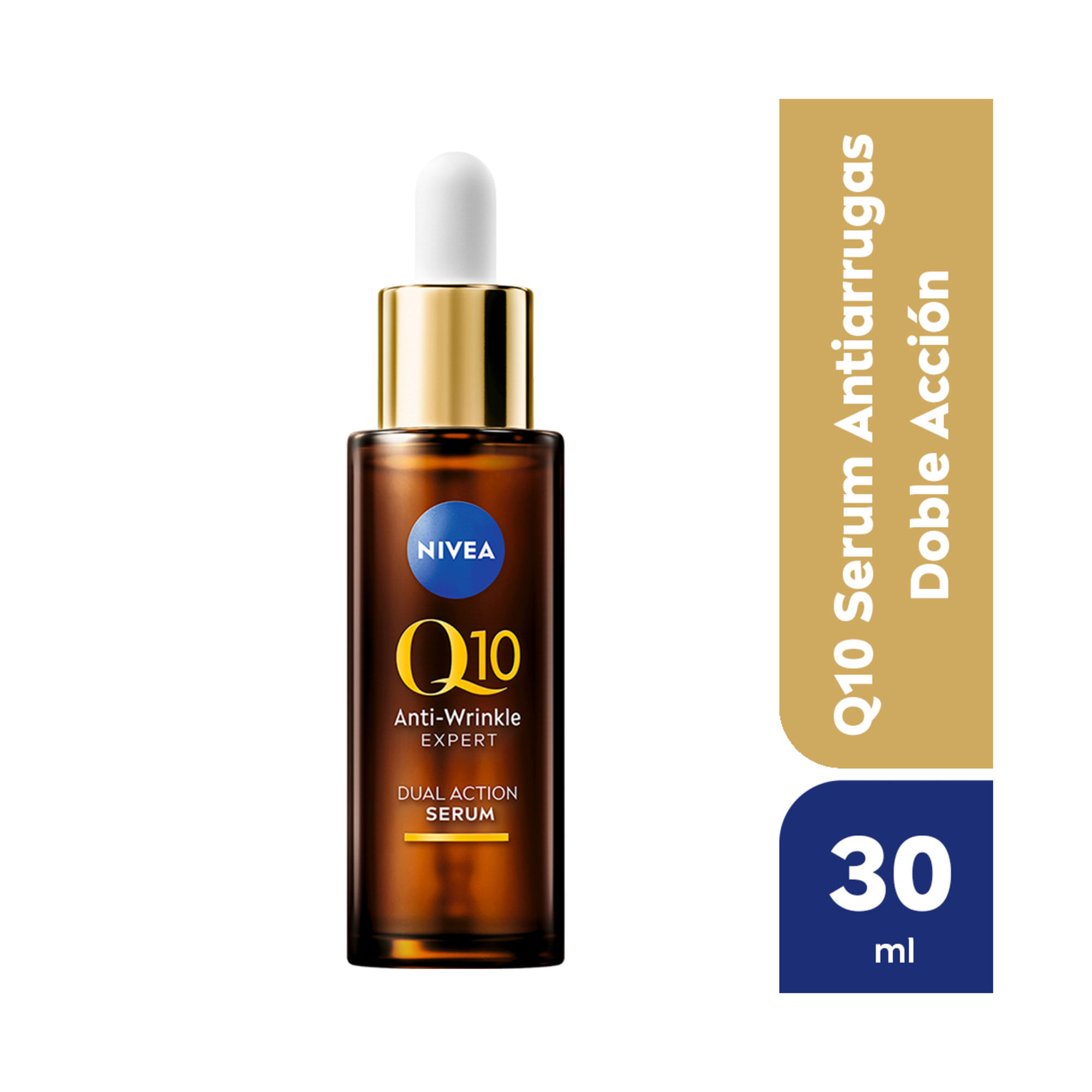 Sérum Facial Doble Acción Nivea Q10 Antiarrugas Expert Clínicamente Probado 30 Ml