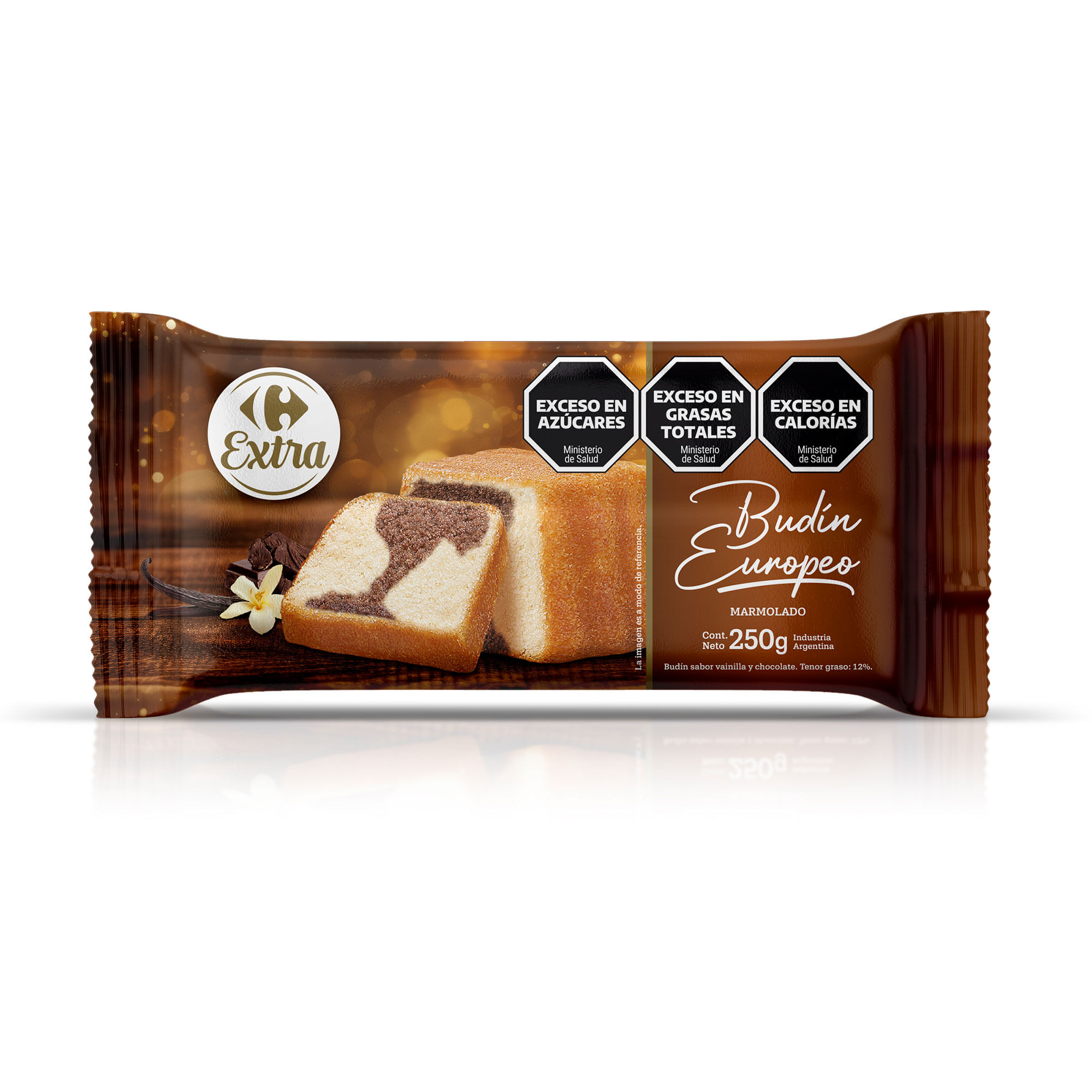 Budín Europeo Marmolado Carrefour Extra 250 grs