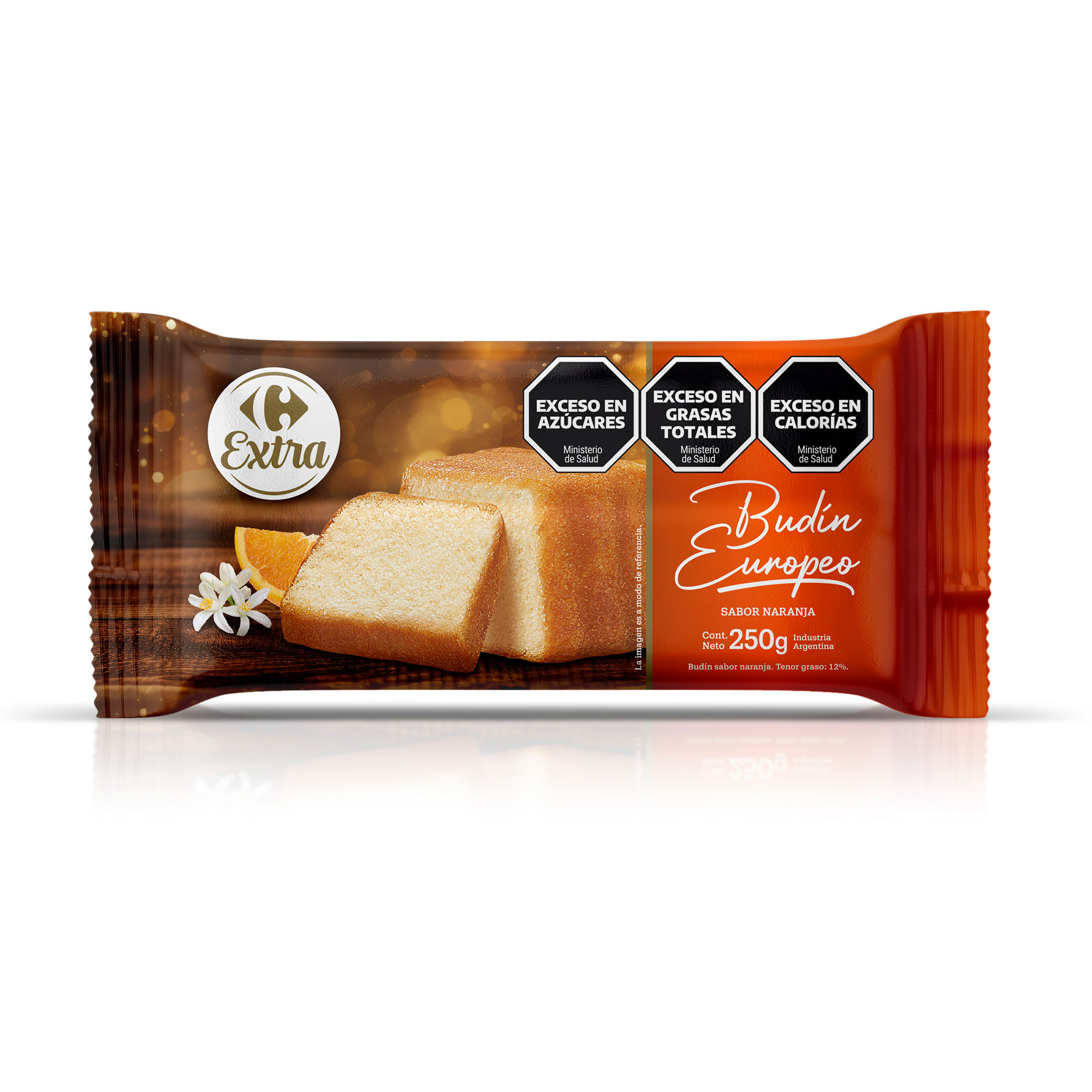 Budín Europeo de Naranja Carrefour Extra 250 grs