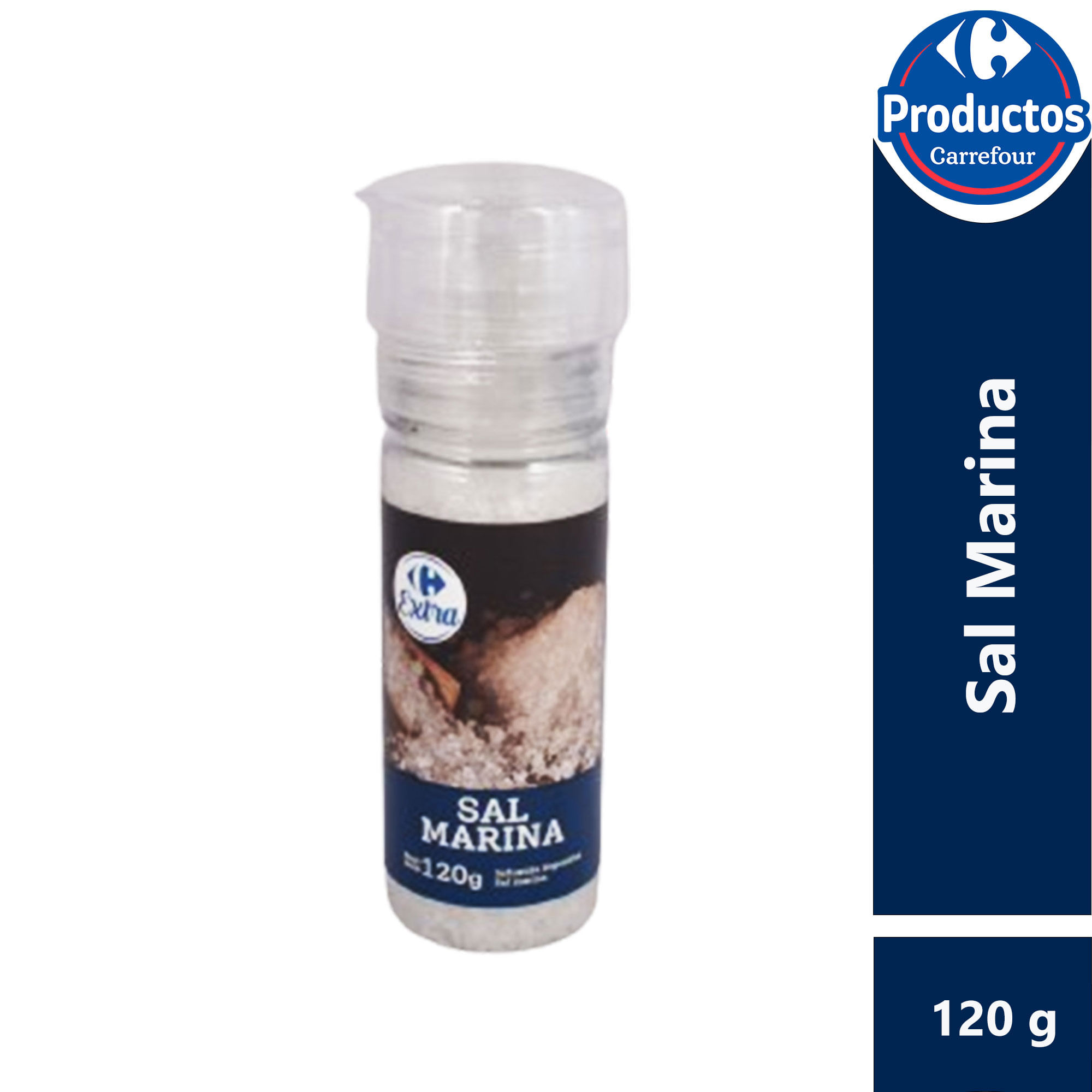 Molinillo Carrefour Extra sal marina 120 grs