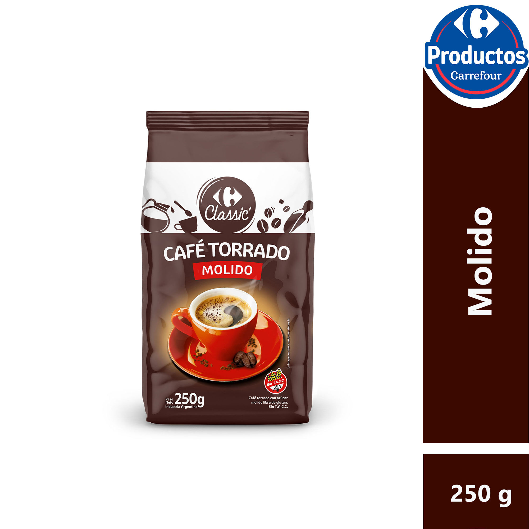 Café molido Carrefour Classic torrado 250 grs