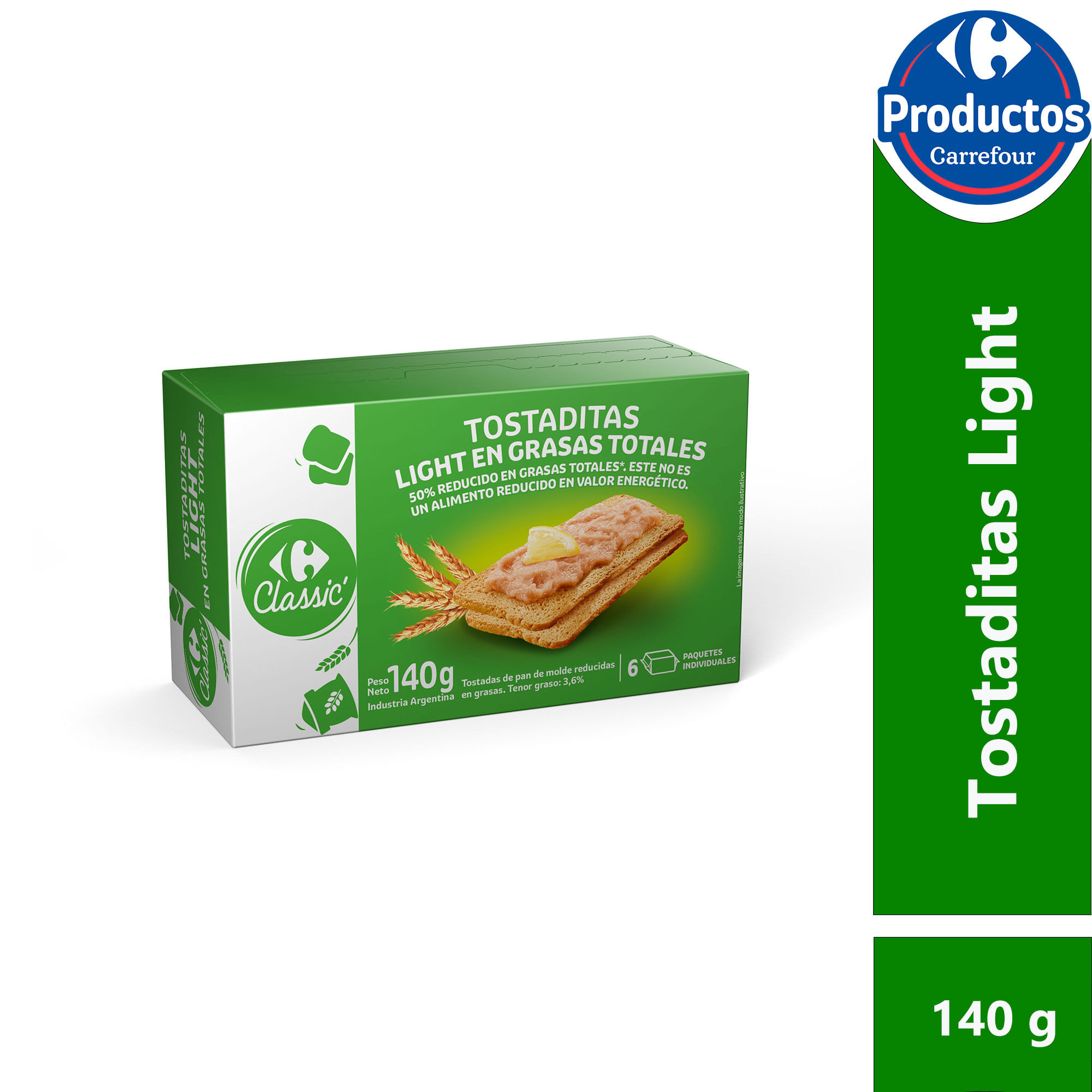 Tostadas light Carrefour Classic 140 grs