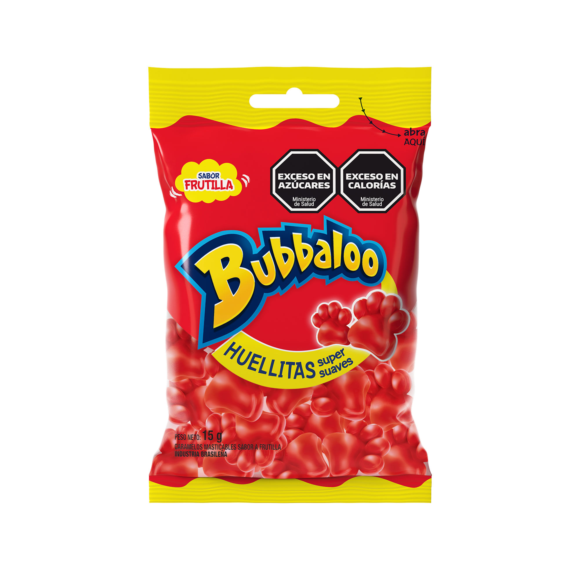 Gomitas de frutilla Bubbaloo 15 grs