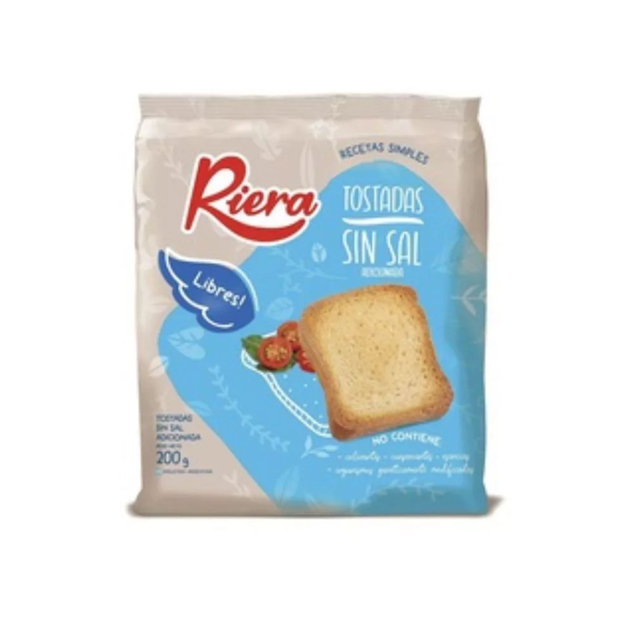 Tostadas sin sal Libres Riera 200 grs