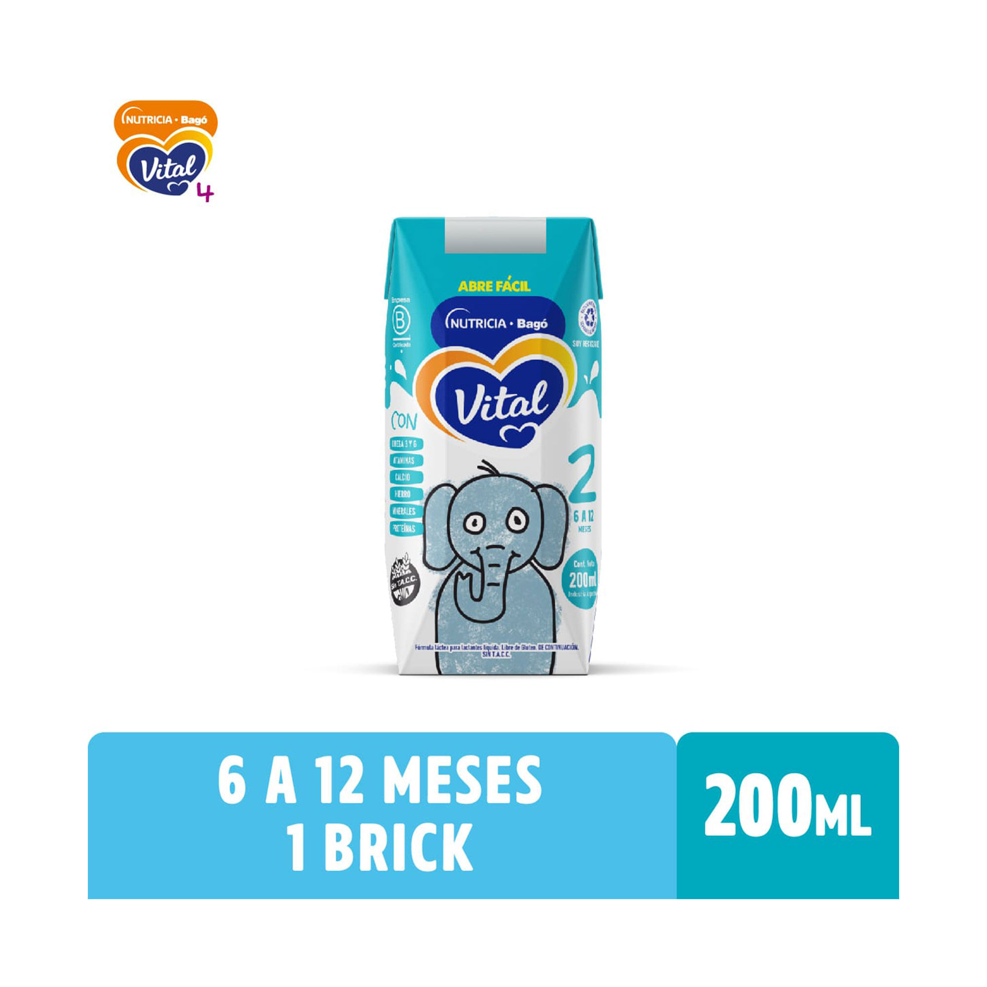 Leche infantil Vital Etapa 2 brick 200 ml