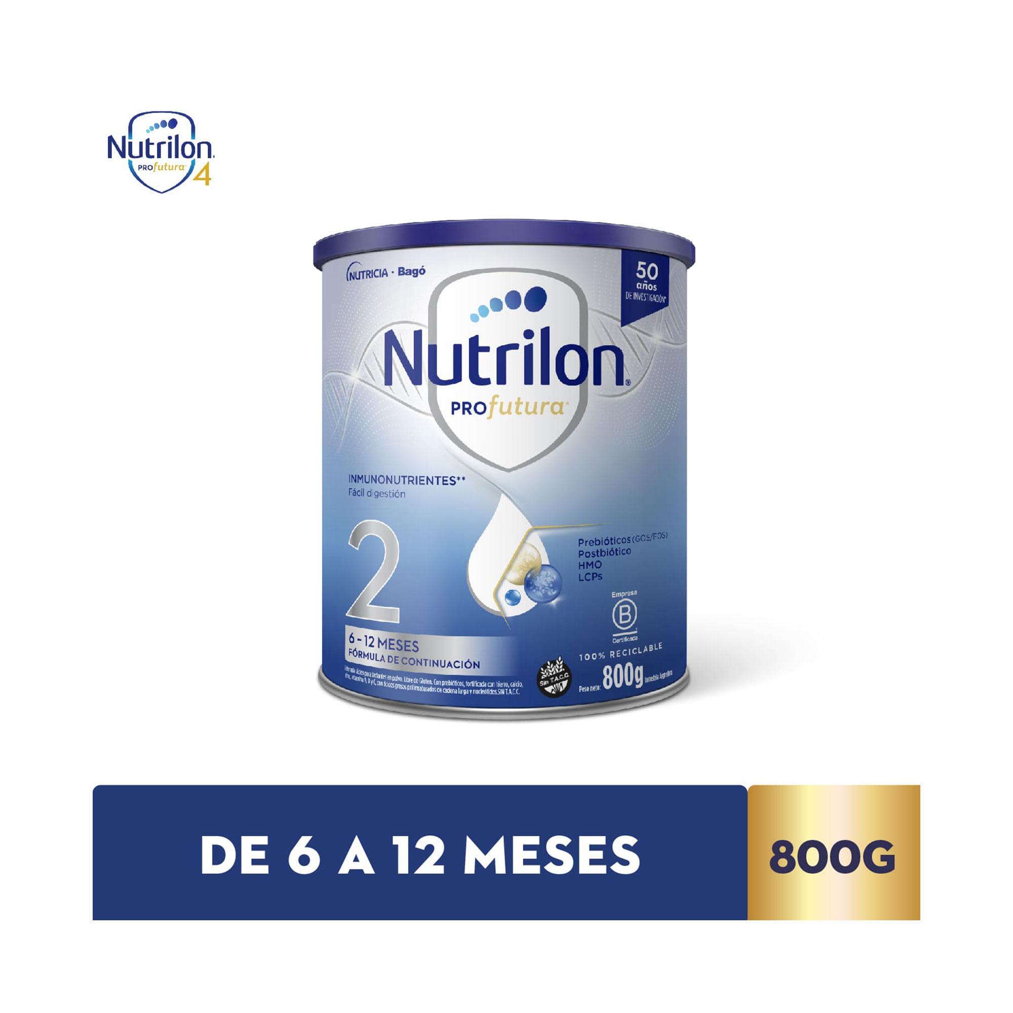 Leche infantil Nutrilon Profutura Etapa 2 lata 800 grs