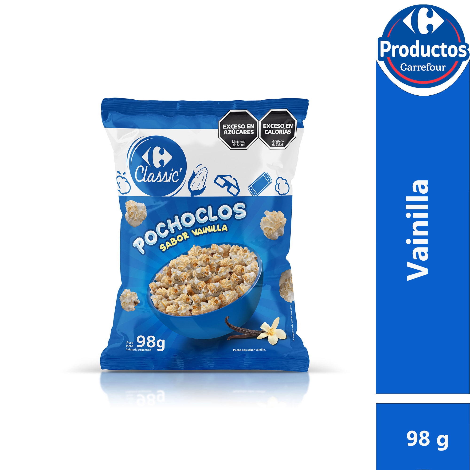 Pochoclo Carrefour Classic de vainilla 98 grs