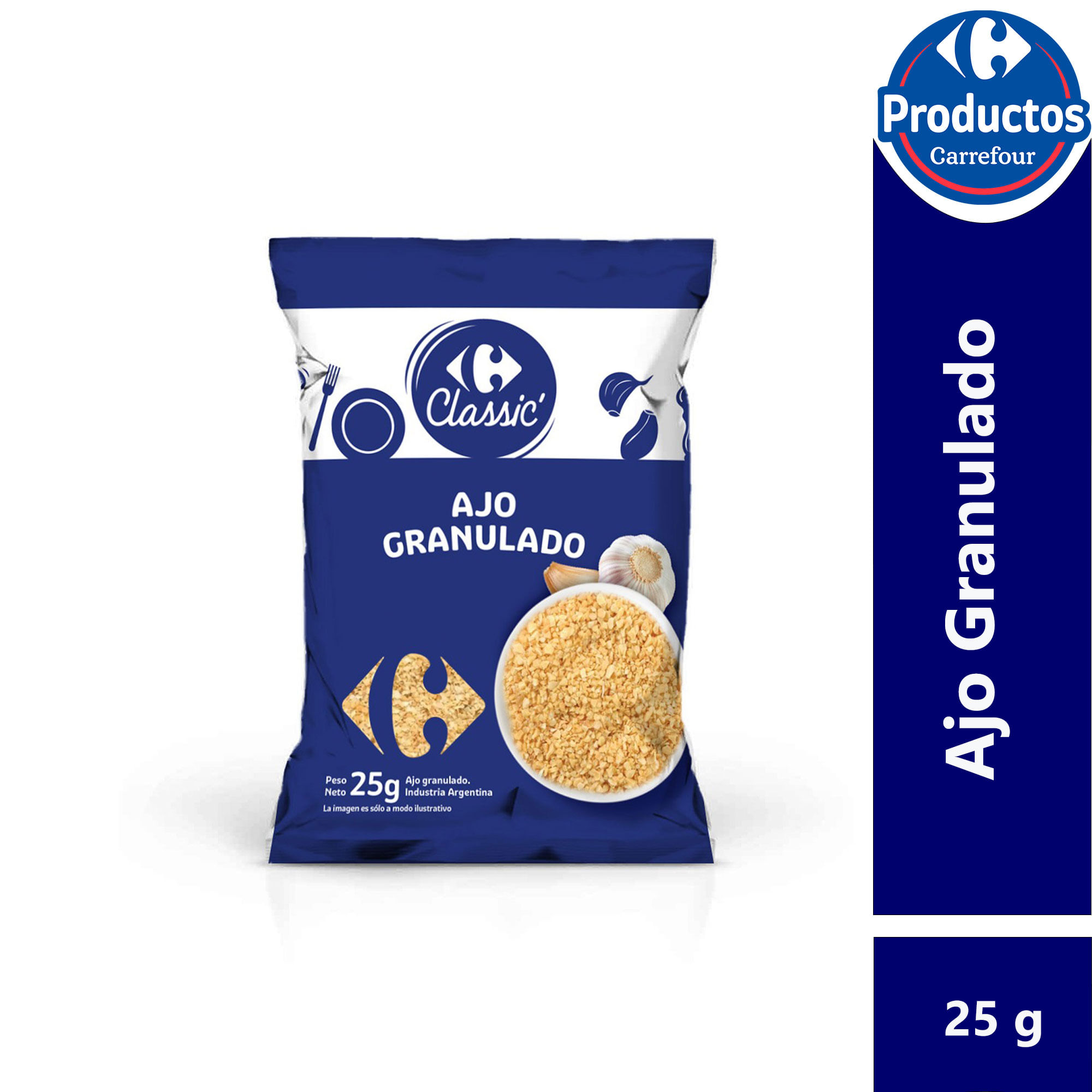 Ajo granulado Carrefour Classic en sobre 25 grs