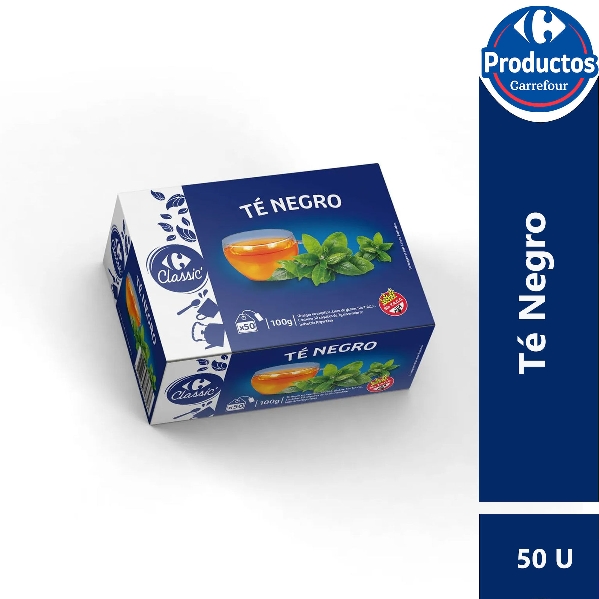 Té clásico en saquitos Carrefour Classic sin TACC 50 uni