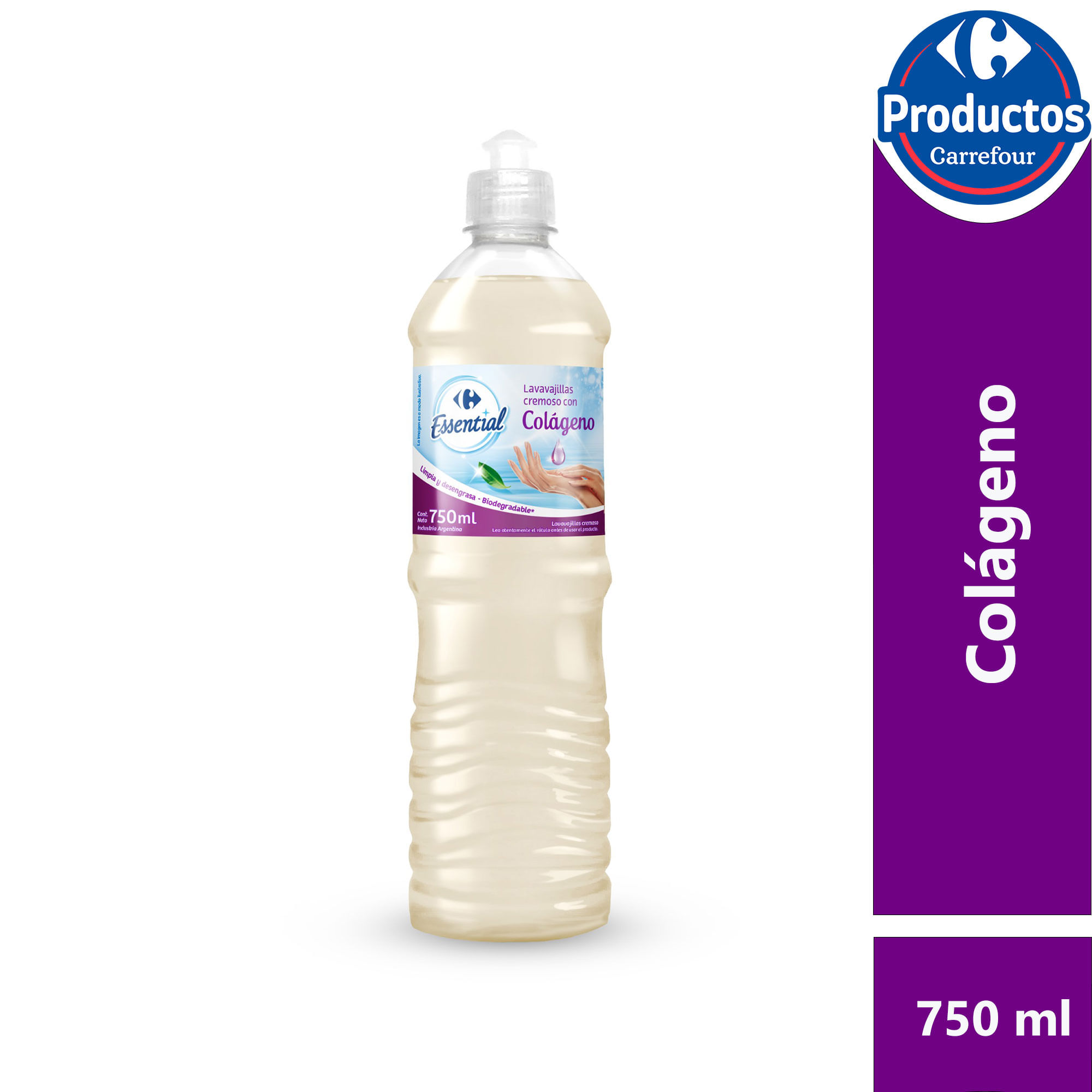 Lavavajilla Carrefour Essential colágeno 750 ml