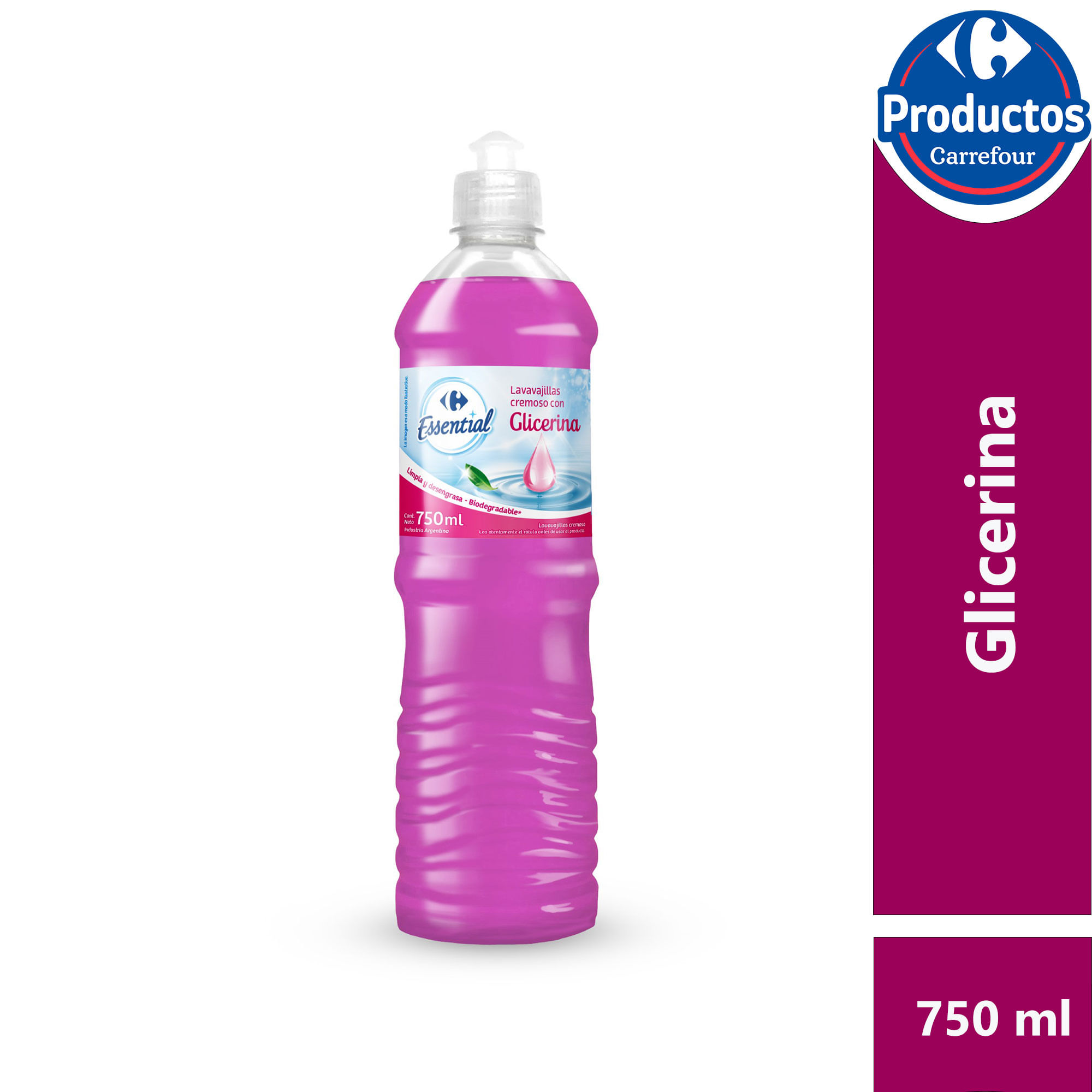 Lavavajilla Carrefour Essential glicerina 750 ml
