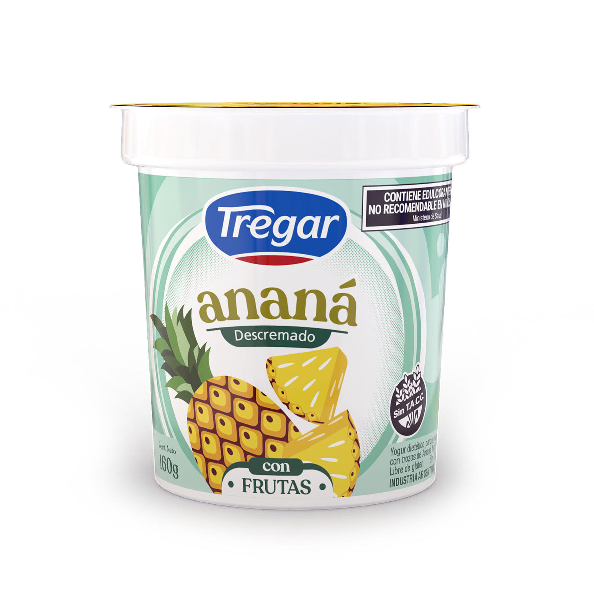 Yogur descremado Tregar de ananá 160 grs