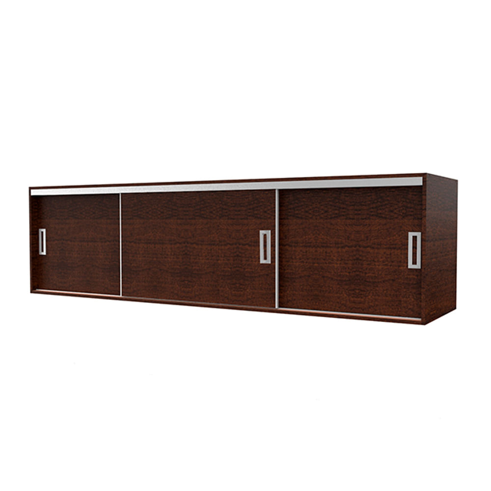 Baulera Alzada Placard 3 Puertas Corredizas 2,20 Mts. Dakar color Wengue Mosconi