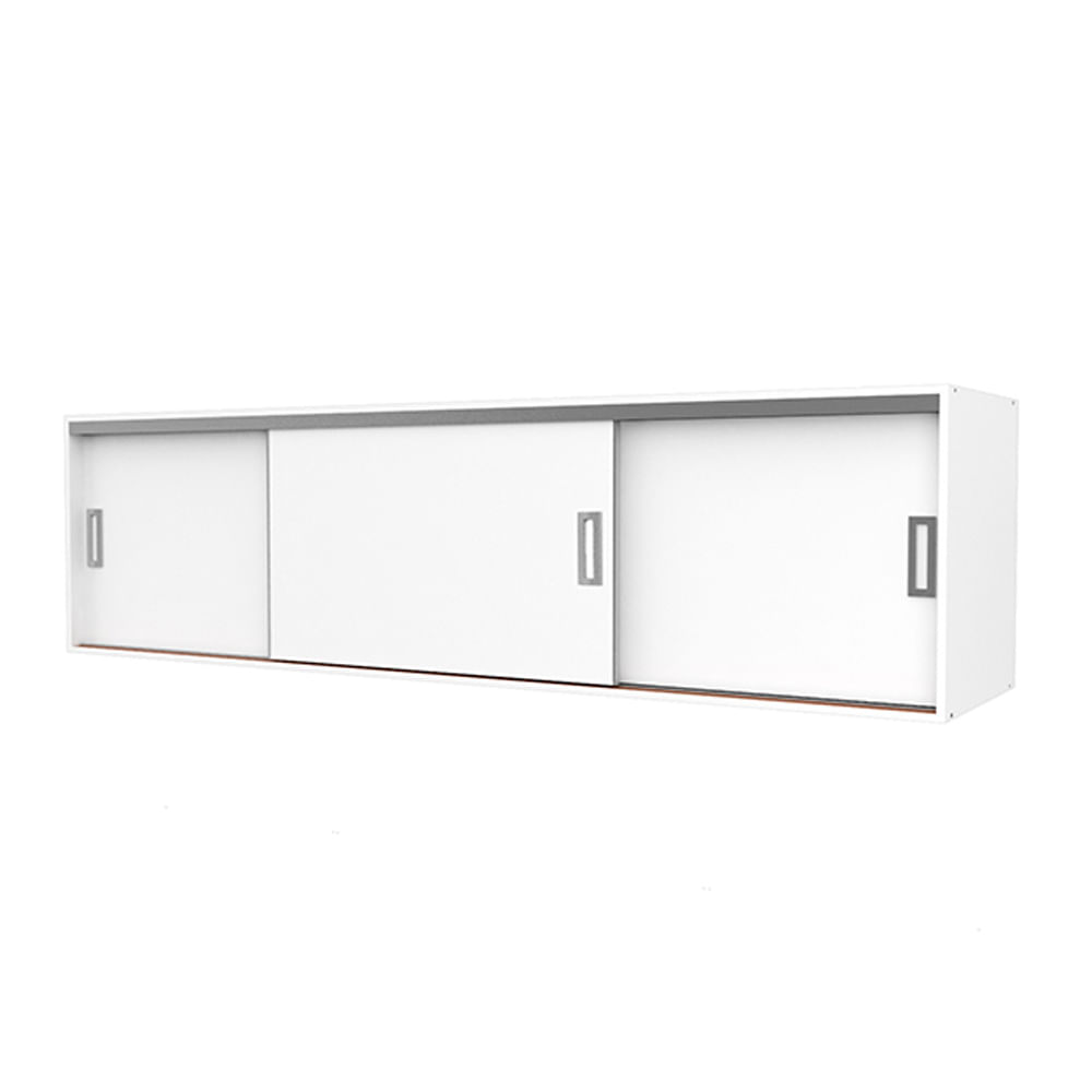 Baulera Alzada Placard 3 Puertas Corredizas 2,20 Mts. Dakar Color Blanco Mosconi
