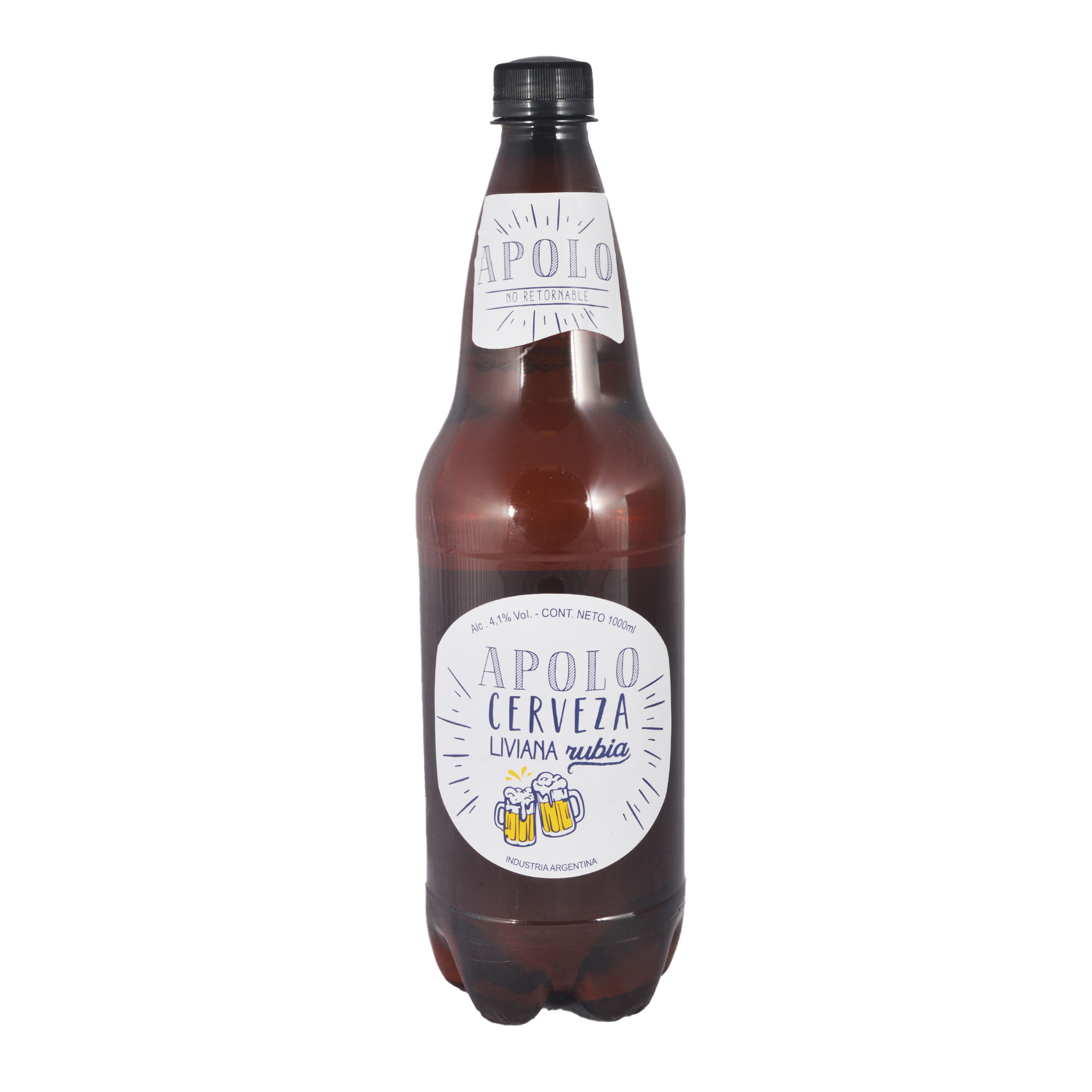Cerveza rubia Apolo 1 lt