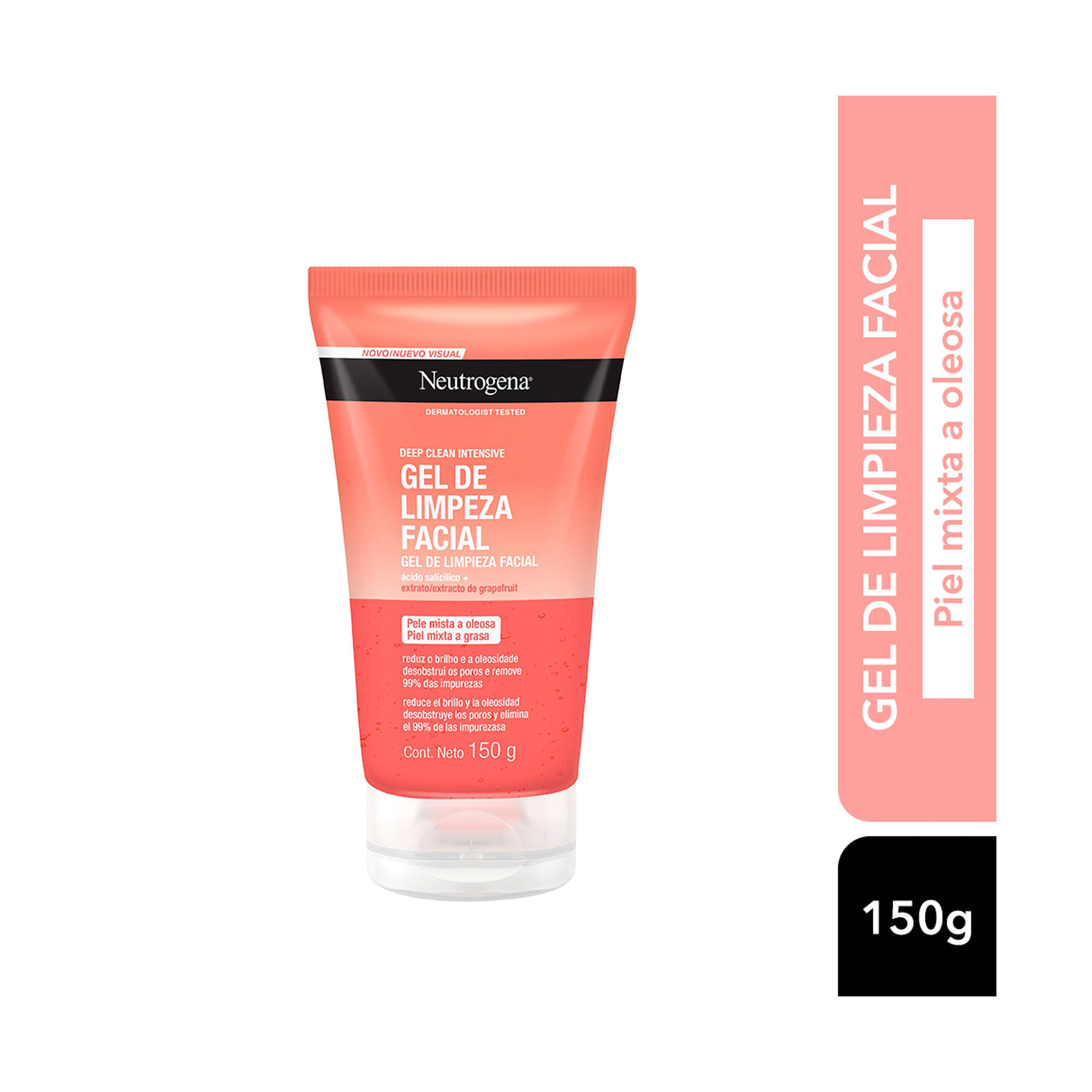 Gel De Limpieza Facial Neurógena D.Clean Pomelo 150ml