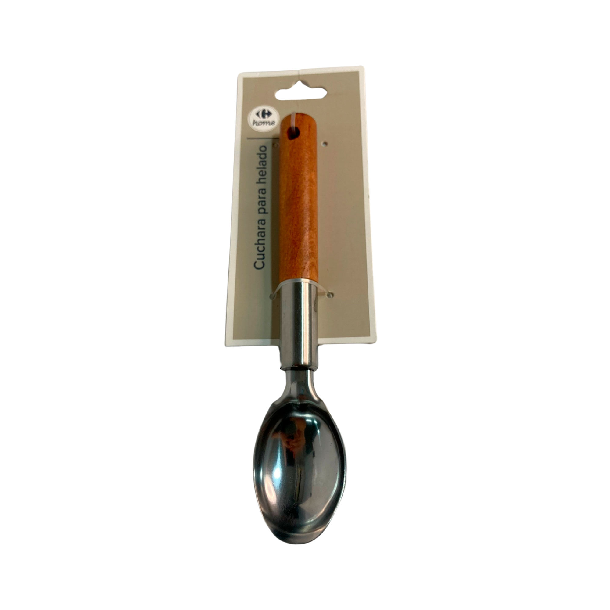 Cuchara para helado Carrefour Home mango madera