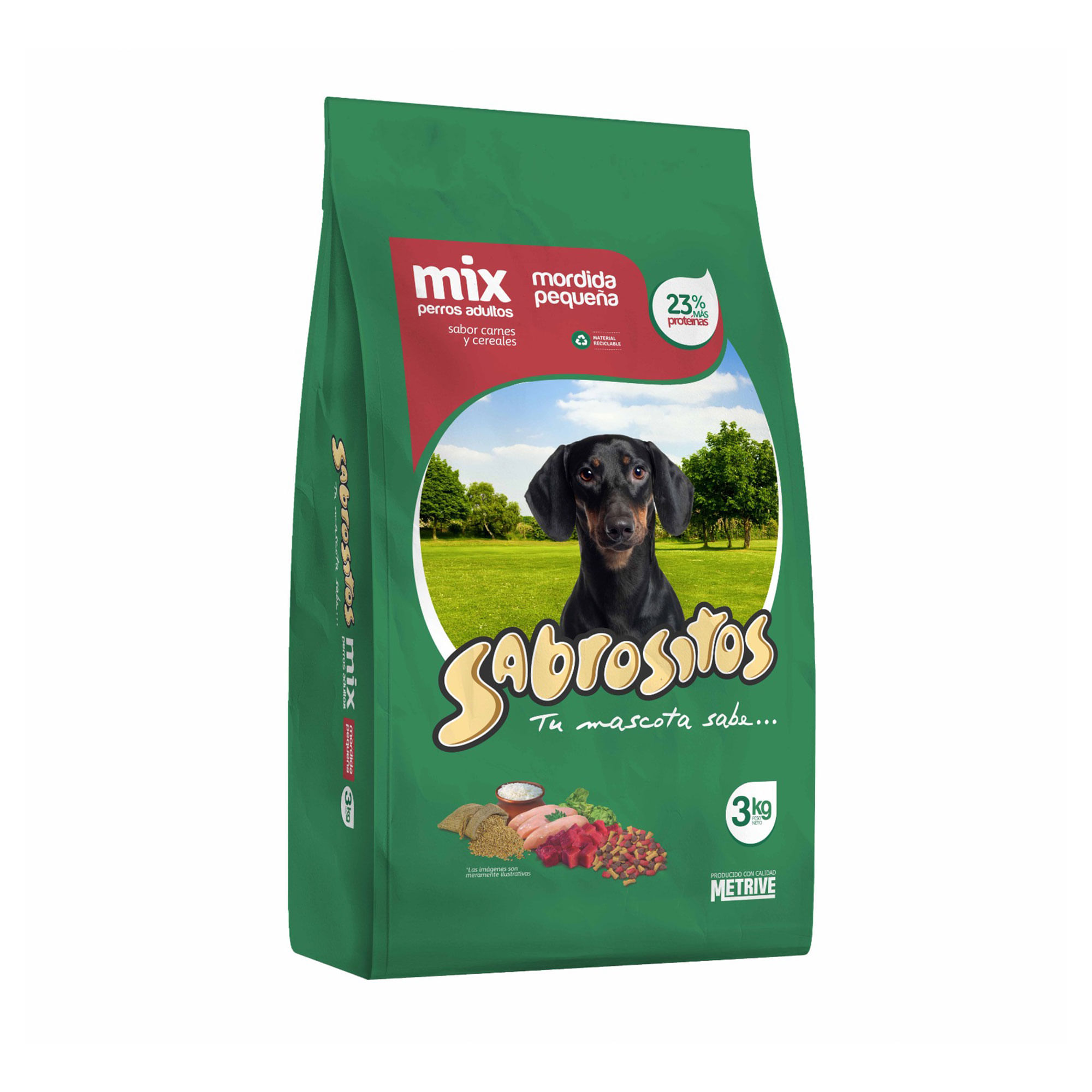 Alimento seco para perro Sabrositos mix mordida pequeña 3 kg