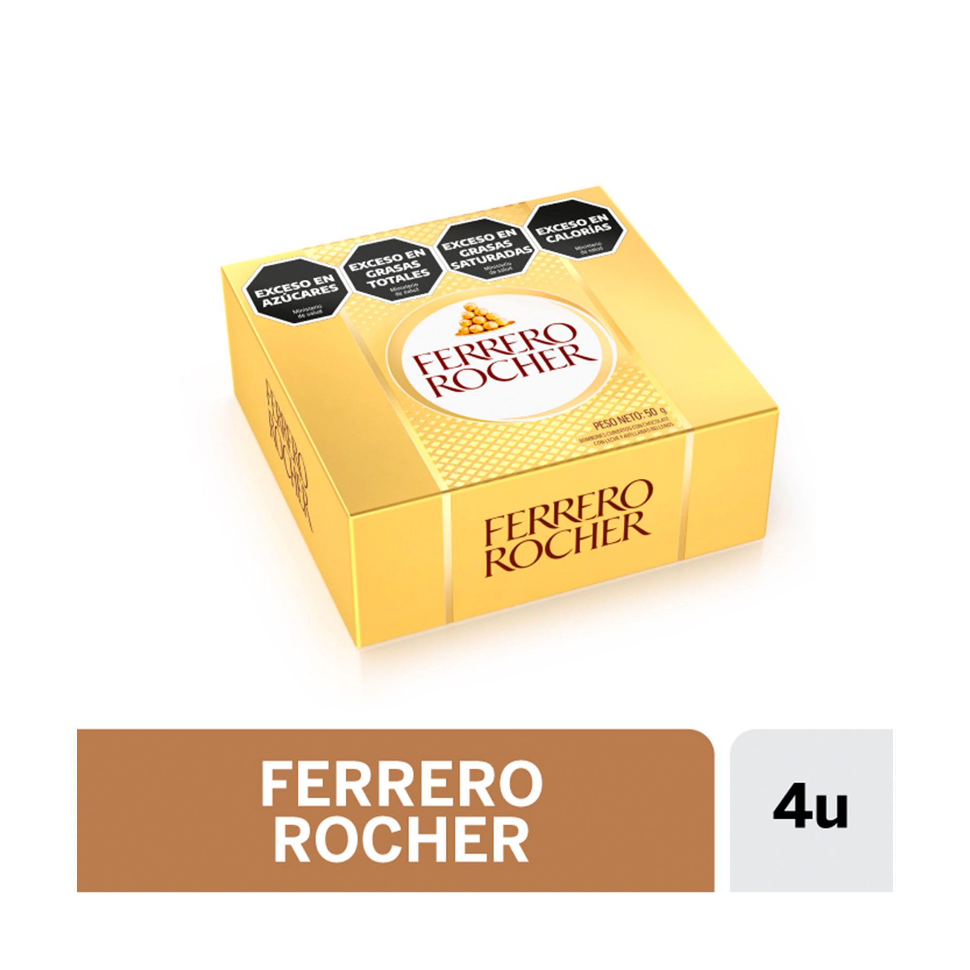 Bombones Ferrero Rocher 50 G 4u
