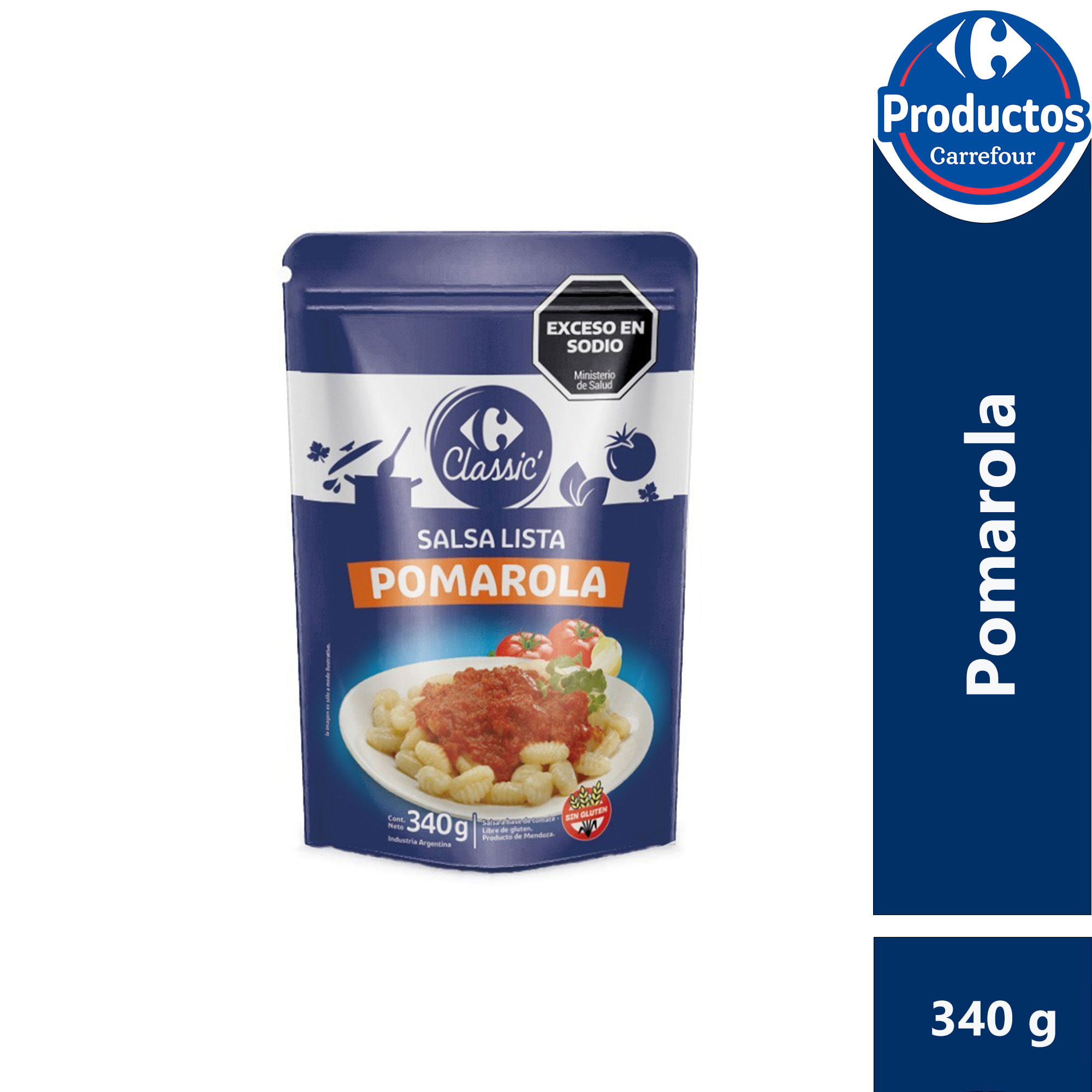 Salsa lista pomarola Carrefour Classic 340 grs