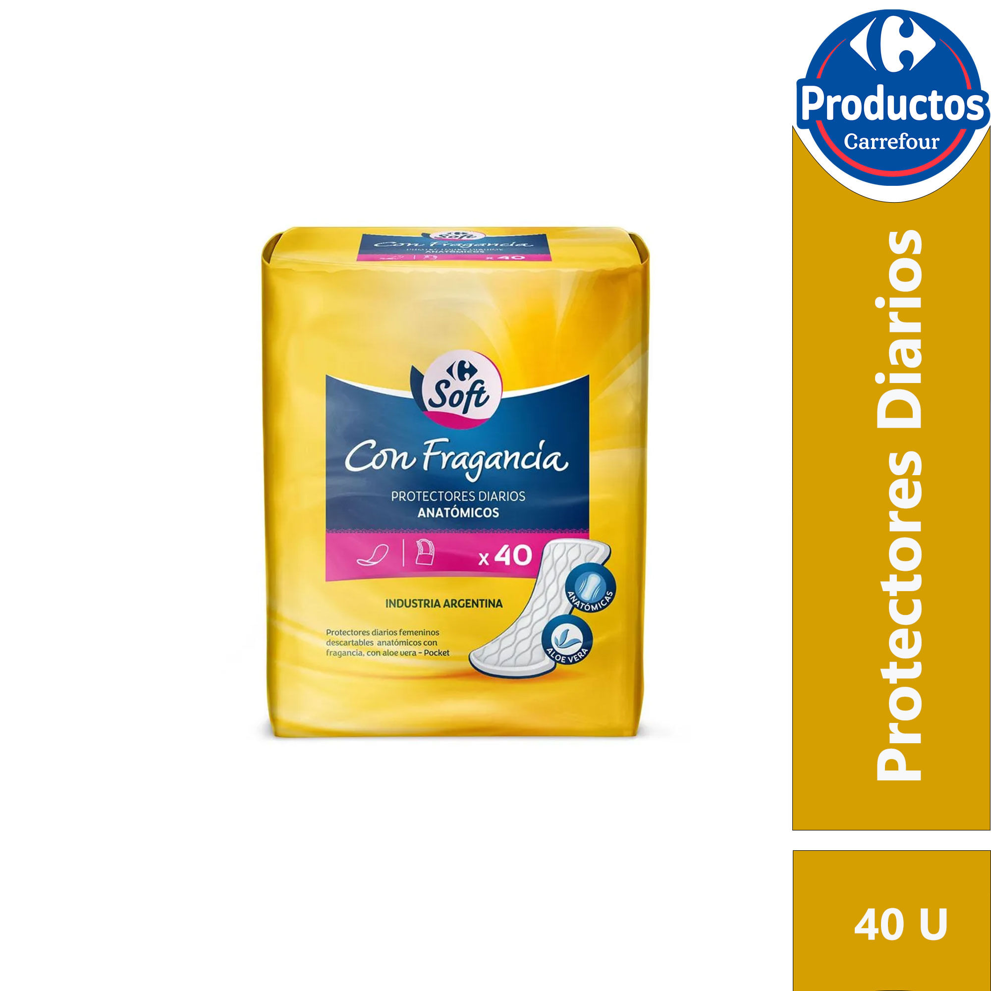 Protectores diarios Carrefour Soft con fragancia 40 uni