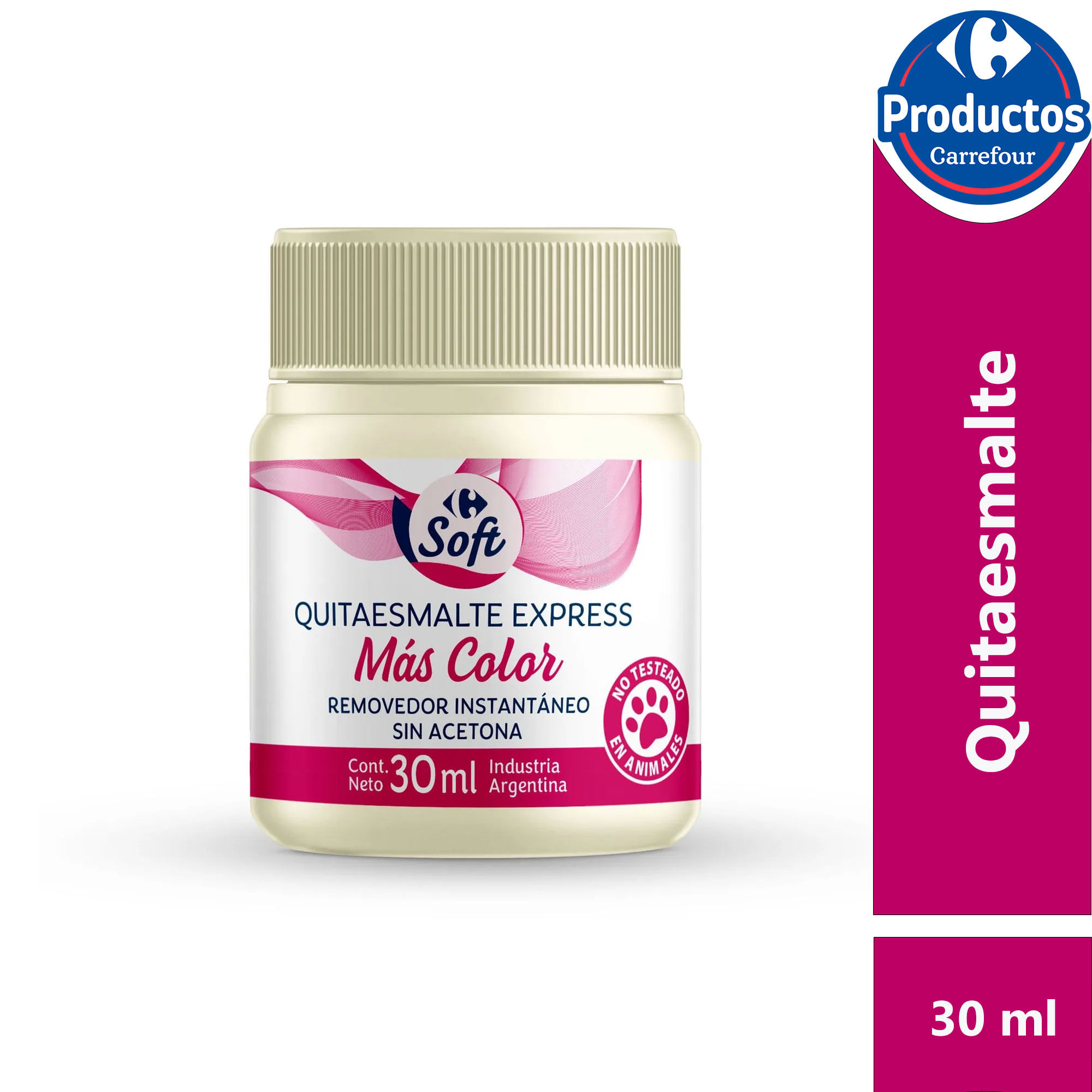 Quita esmalte Carrefour Soft express 30 ml