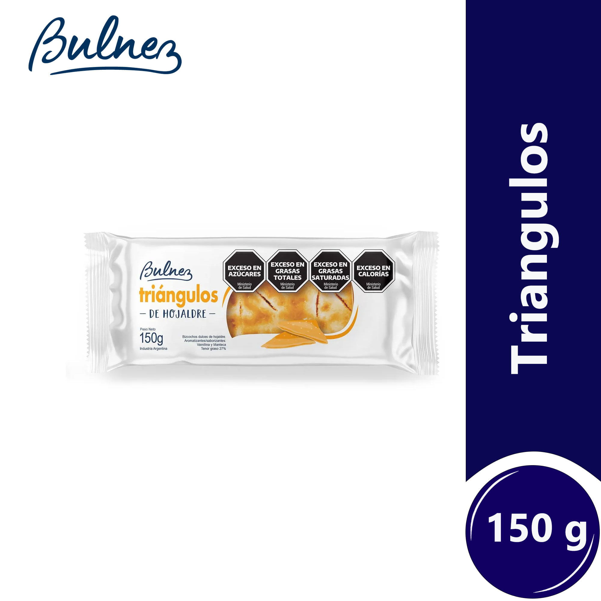 Triangulos dulces de hojaldre Bulnez 150 g.
