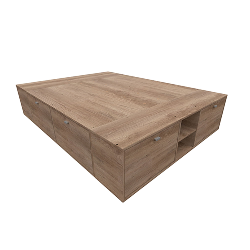 Cama Box Plataforma Benethon 140 Milenial Express Color Grei Mosconi