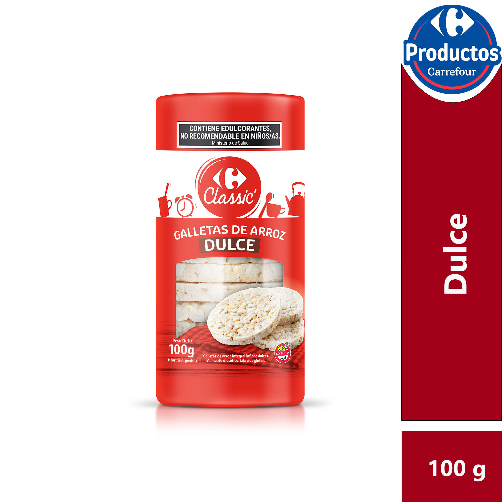 Galletas de arroz dulce Carrefour Classic 100 grs