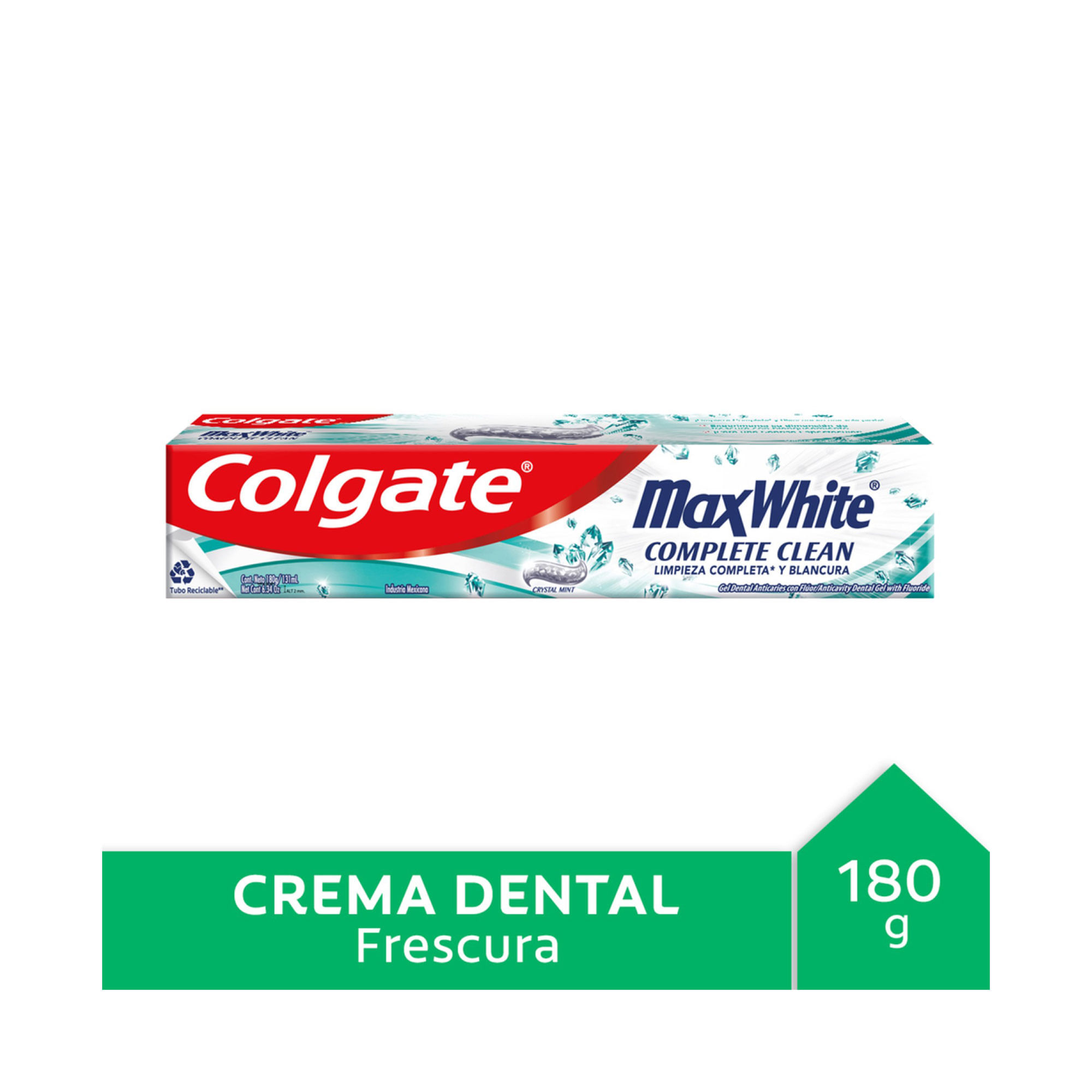 Pasta Dental Colgate Max White Crystal Mint 180 g.