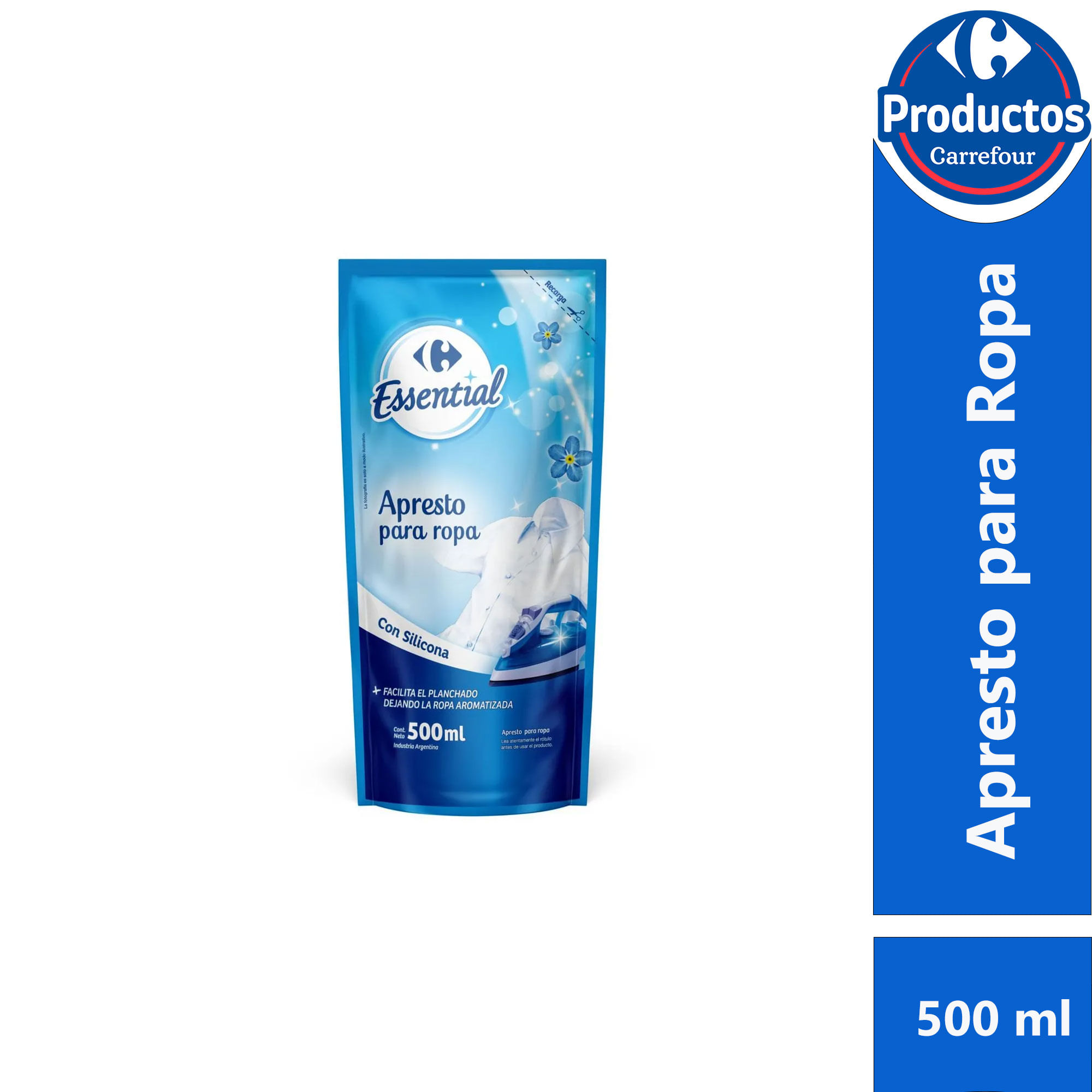 Apresto para ropa Carrefour Essential con silicona 500 ml