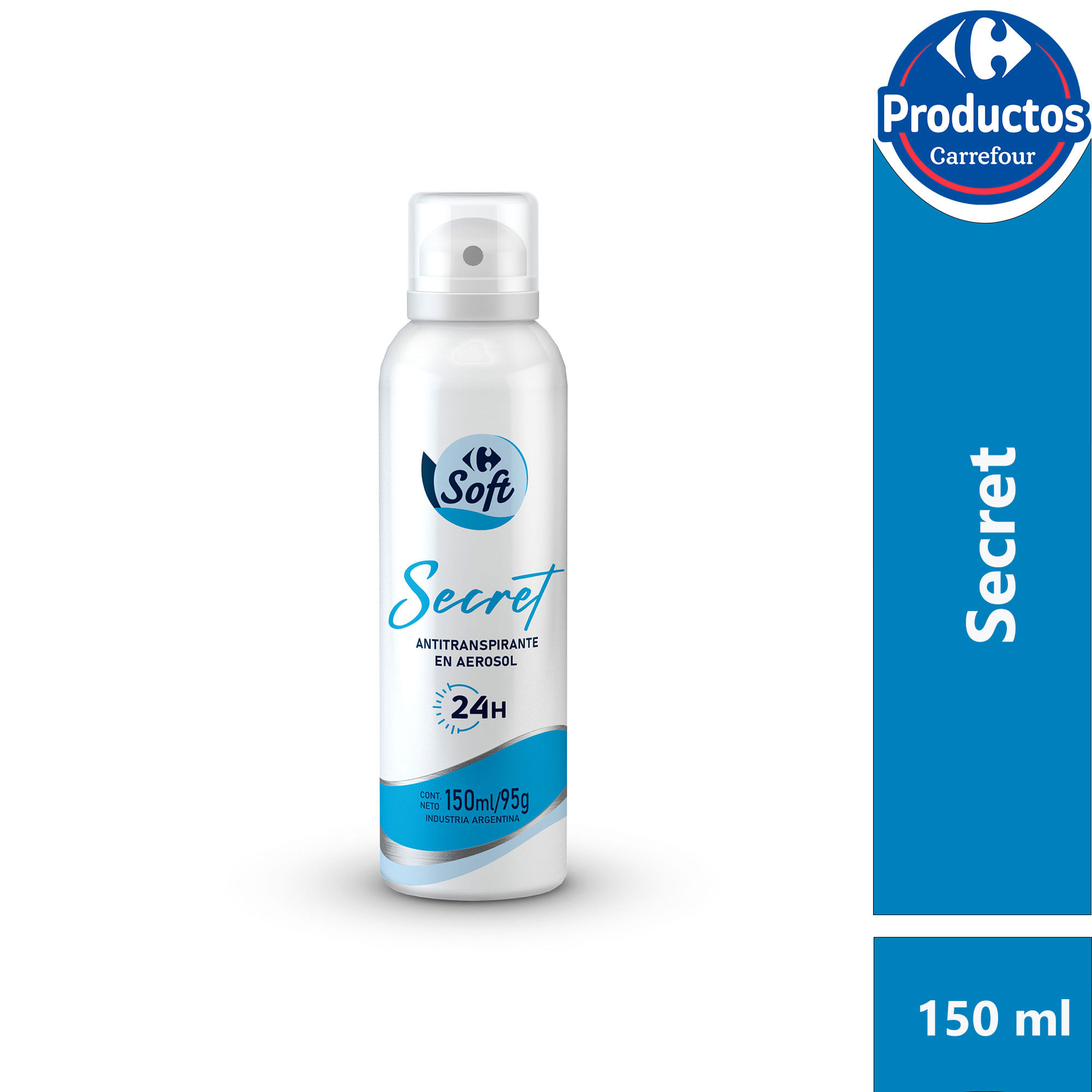 Antitranspirante secret Carrefour Soft 150 cc.