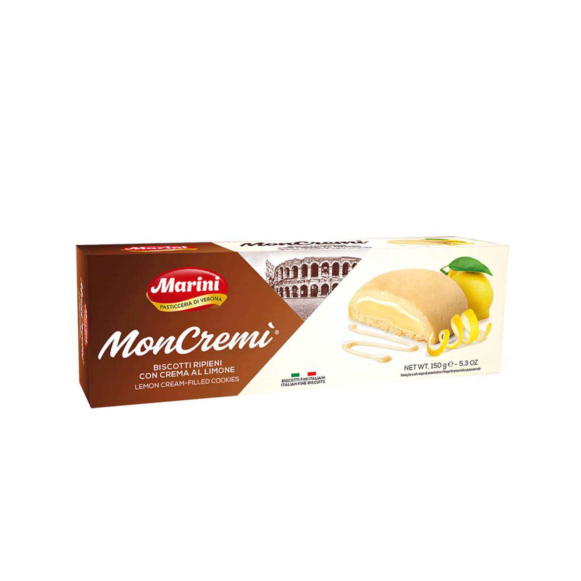 Galletitas dulces Marini Moncremi crema limón 150 grs