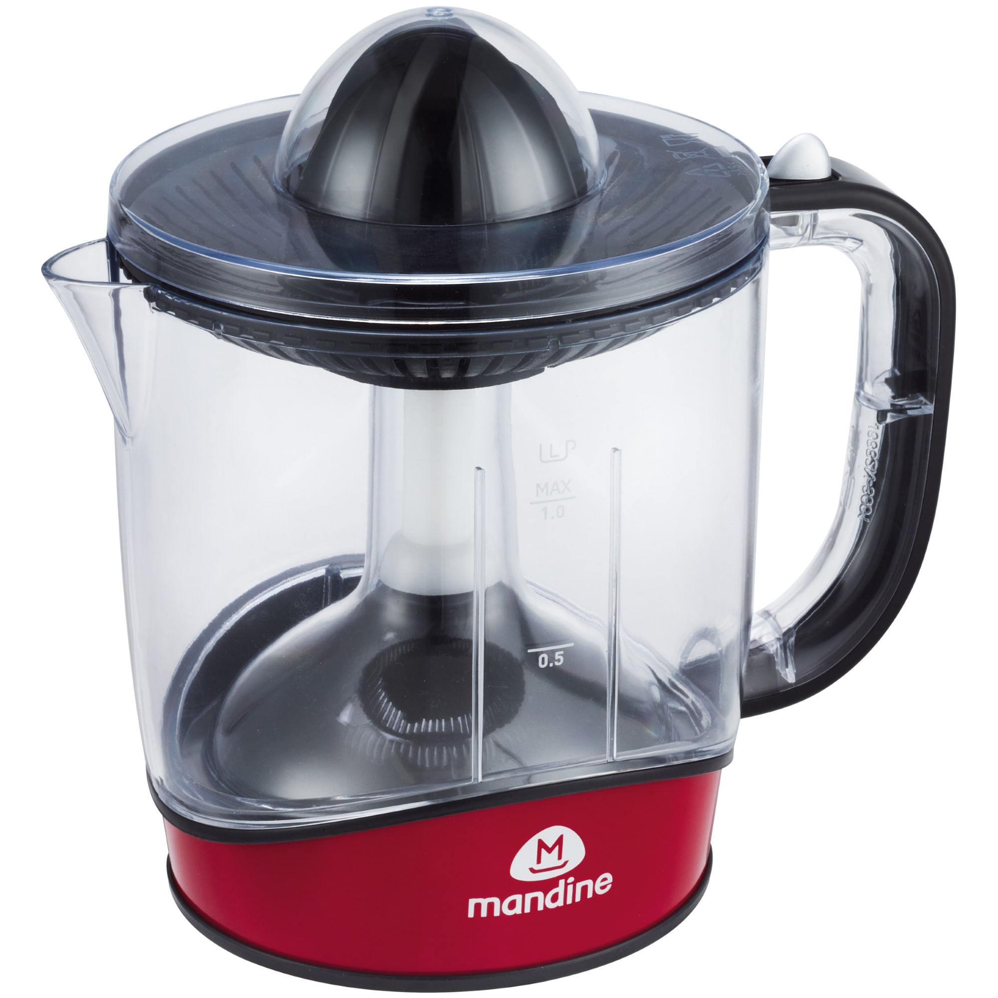 Exprimidor de jugo Mandine mcj50r  neg roj