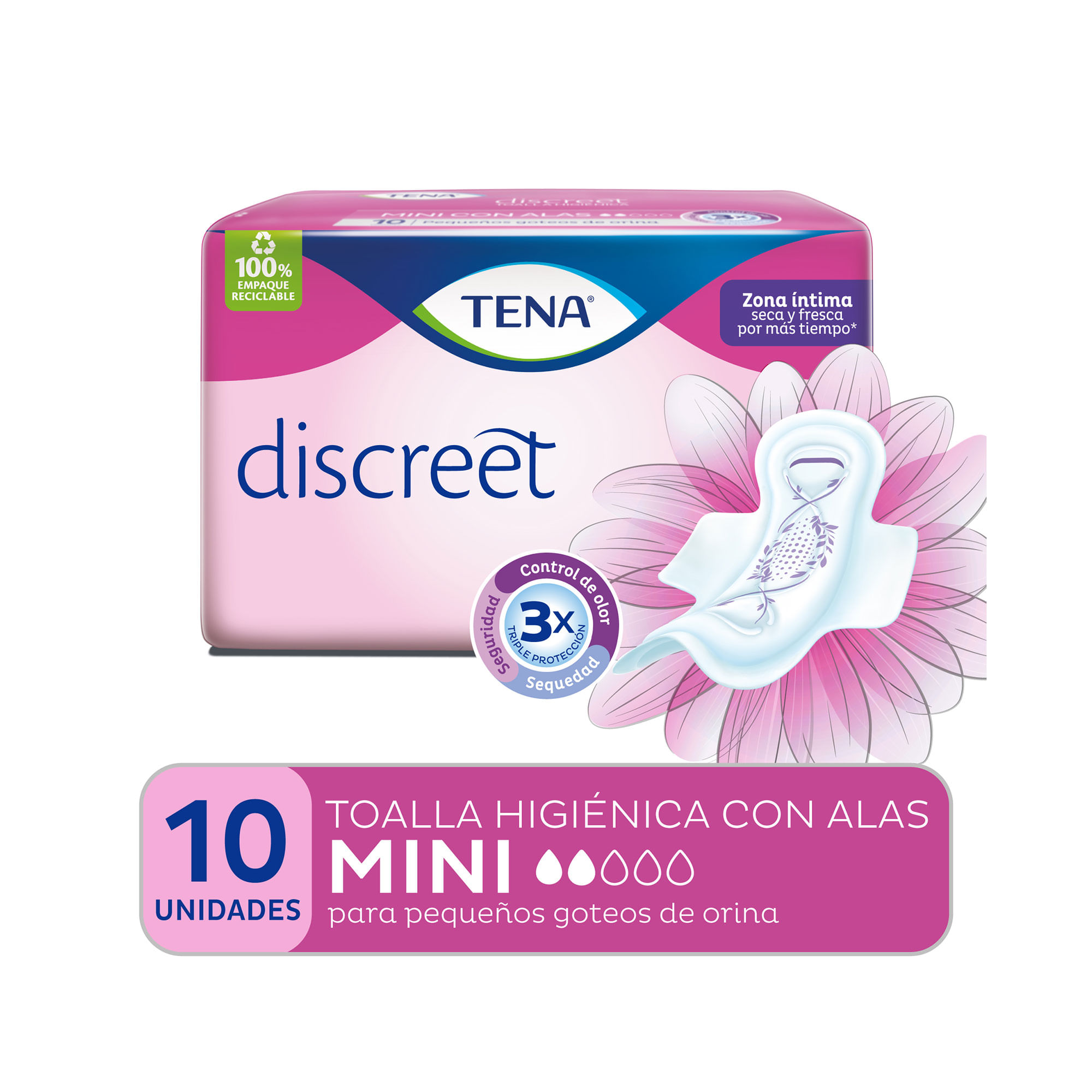 Toalla Tena discreet mini 10 uni
