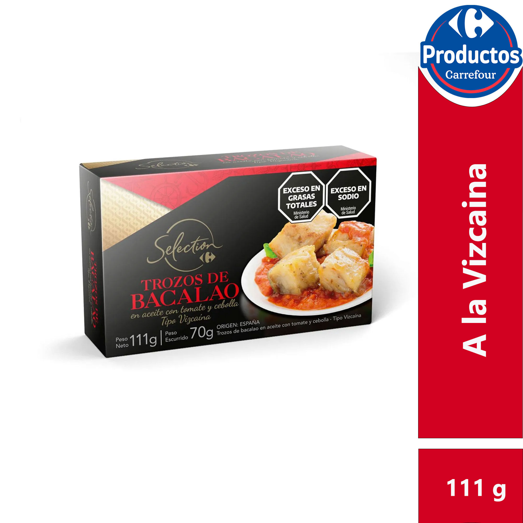 Bacalao a la vizcaina Carrefour Selection 111 grs