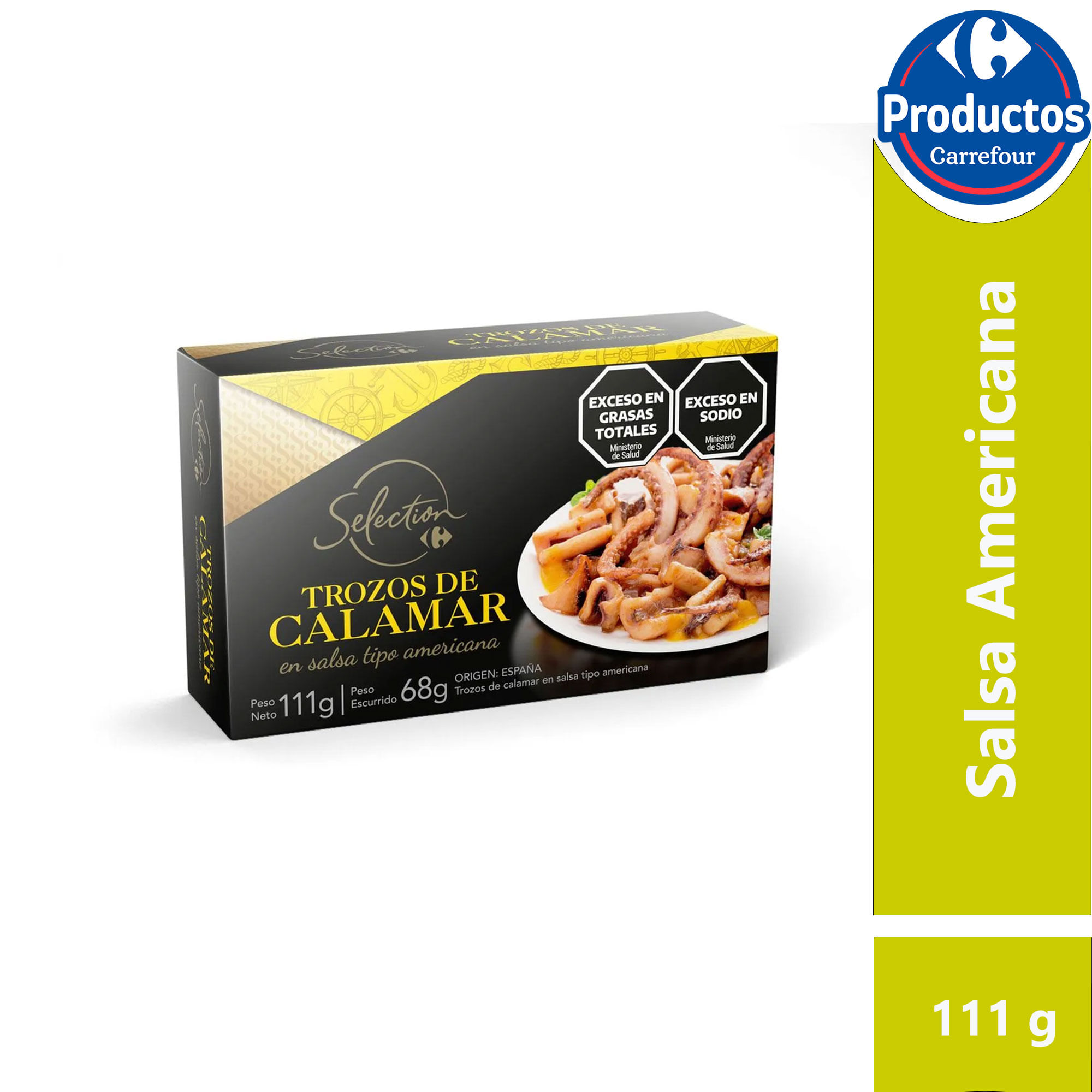 Calamar con salsa americana Carrefour Selection 111 grs