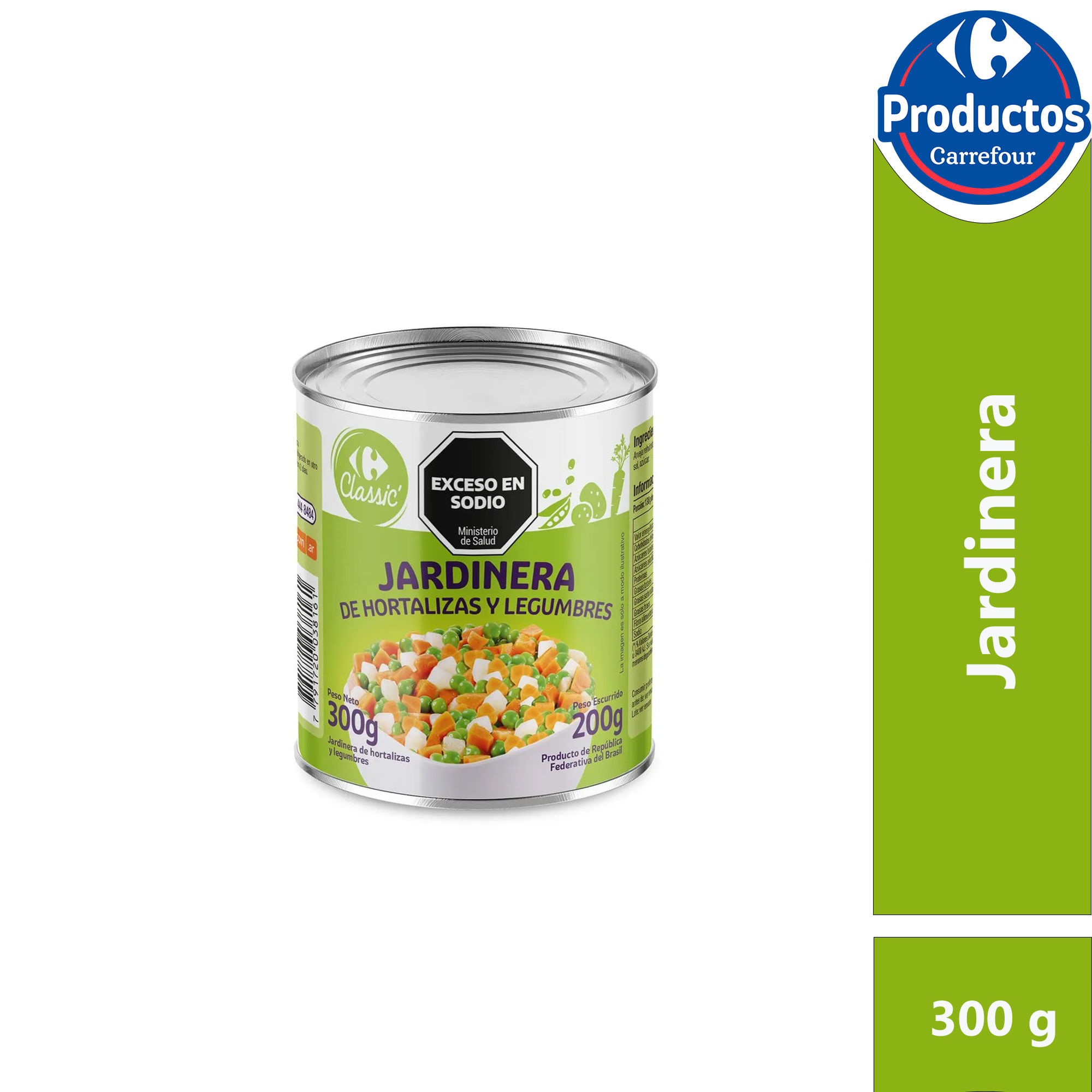 Jardinera 3 legumbres Carrefour Classic 300 grs